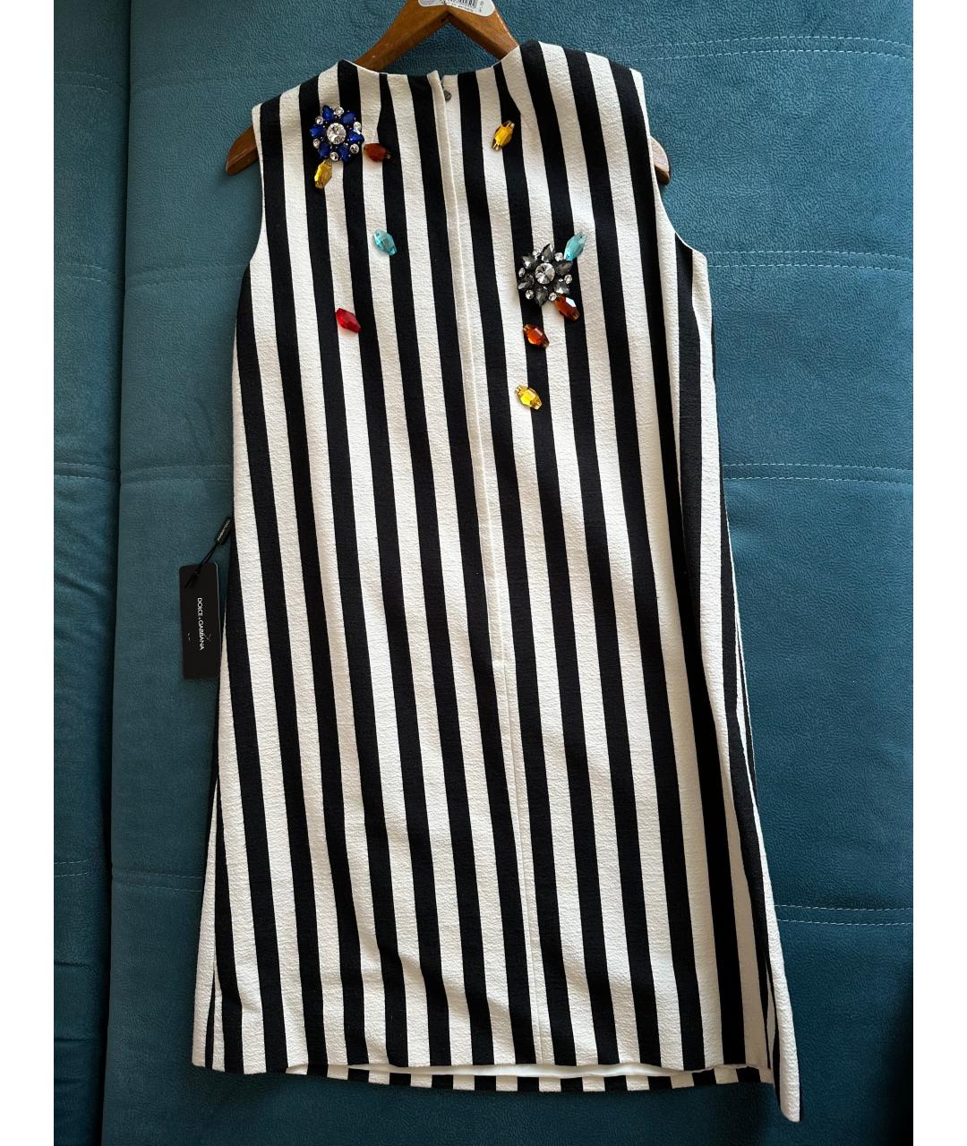 DOLCE&GABBANA Белое хлопковое повседневное платье, фото 2