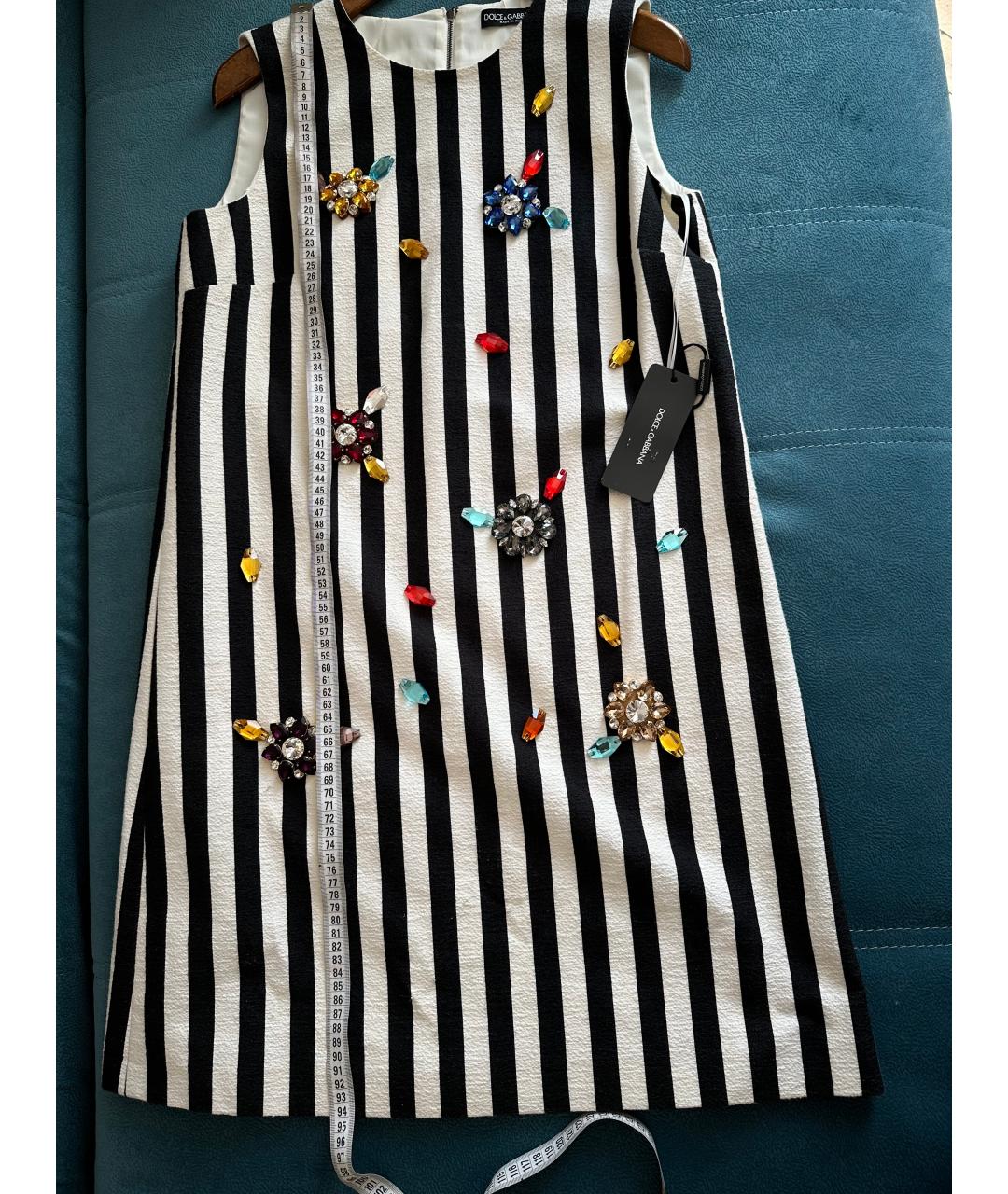 DOLCE&GABBANA Белое хлопковое повседневное платье, фото 3