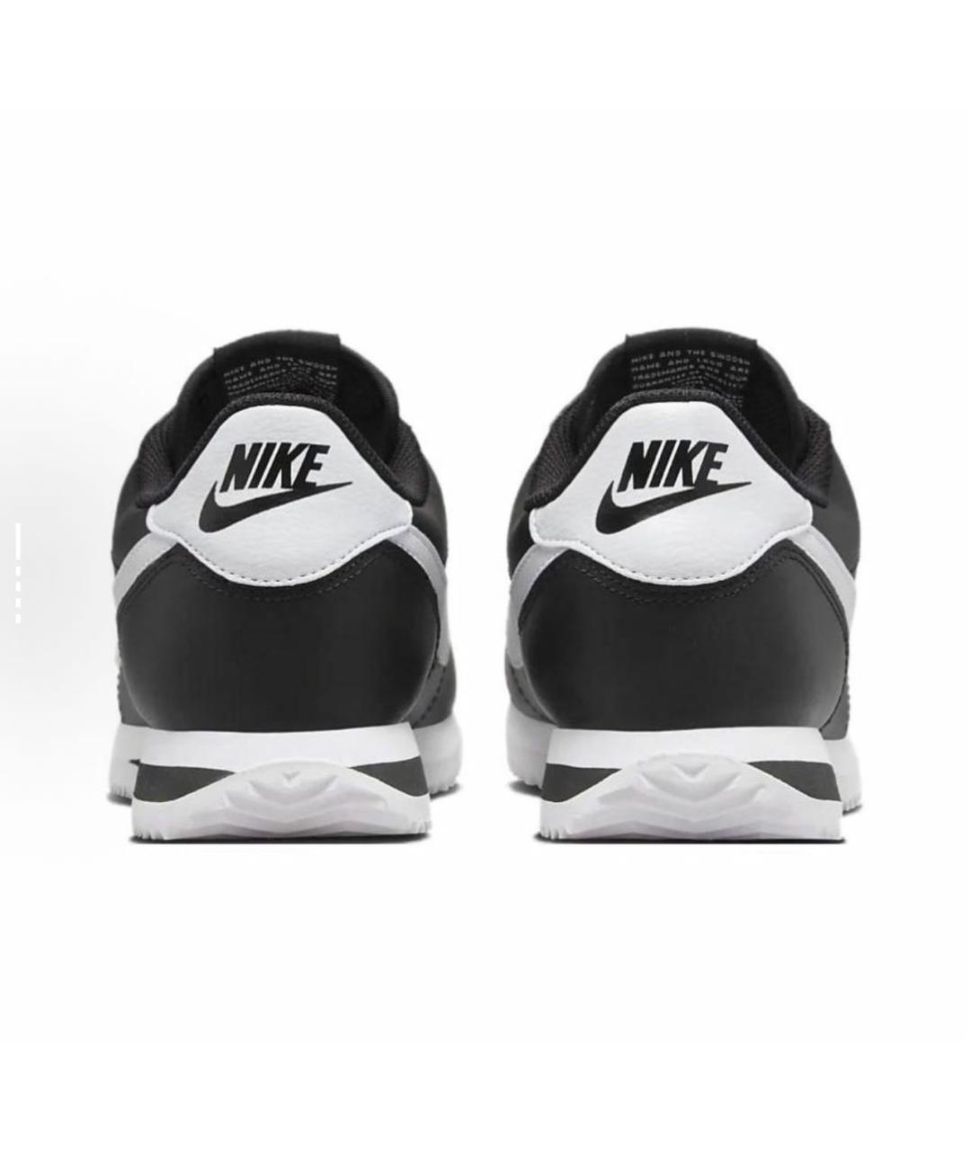 NIKE Черные кожаные низкие кроссовки / кеды, фото 4