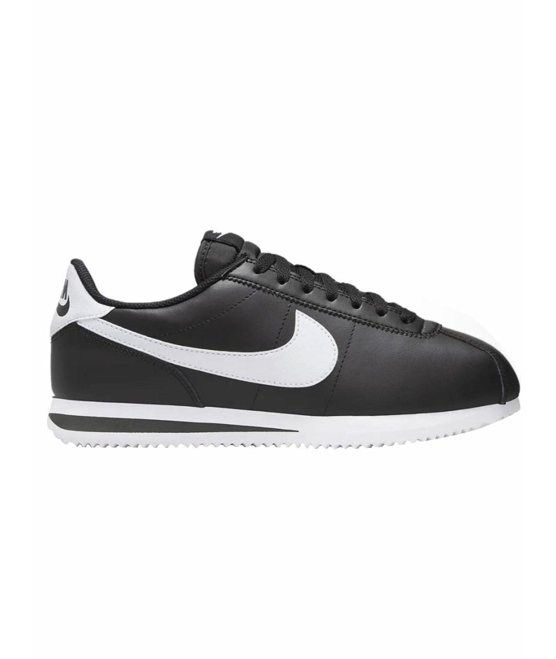 NIKE Черные кожаные низкие кроссовки / кеды, фото 1