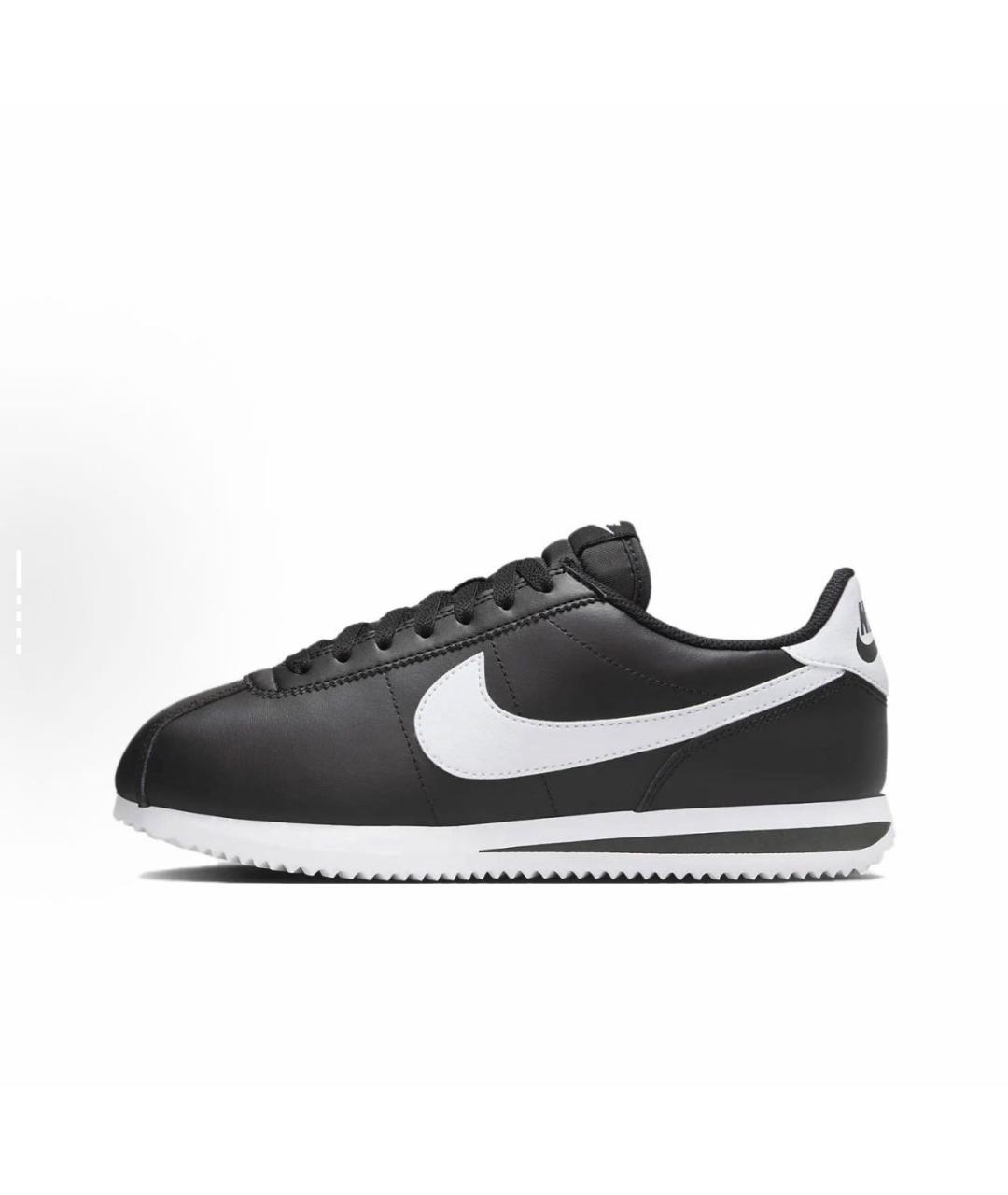 NIKE Черные кожаные низкие кроссовки / кеды, фото 8