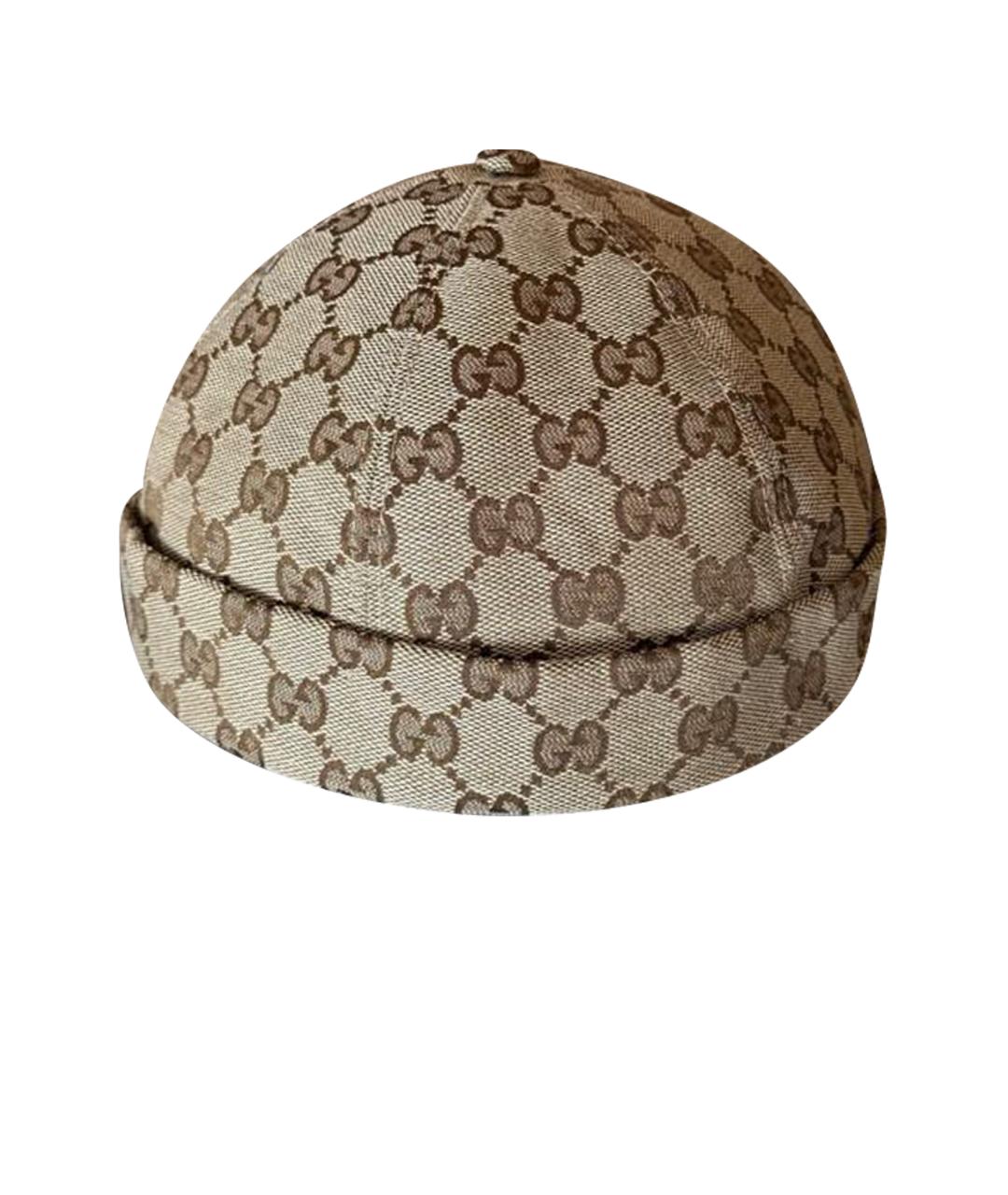 GUCCI Бежевая хлопковая кепка, фото 1