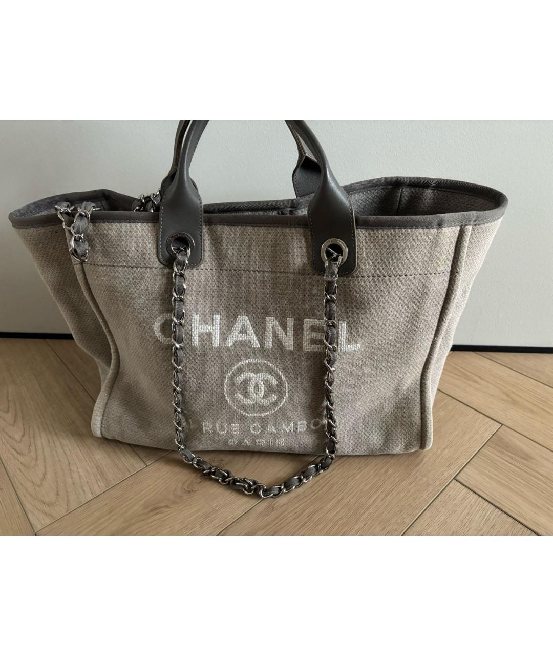 CHANEL Бежевая твидовая сумка тоут, фото 2