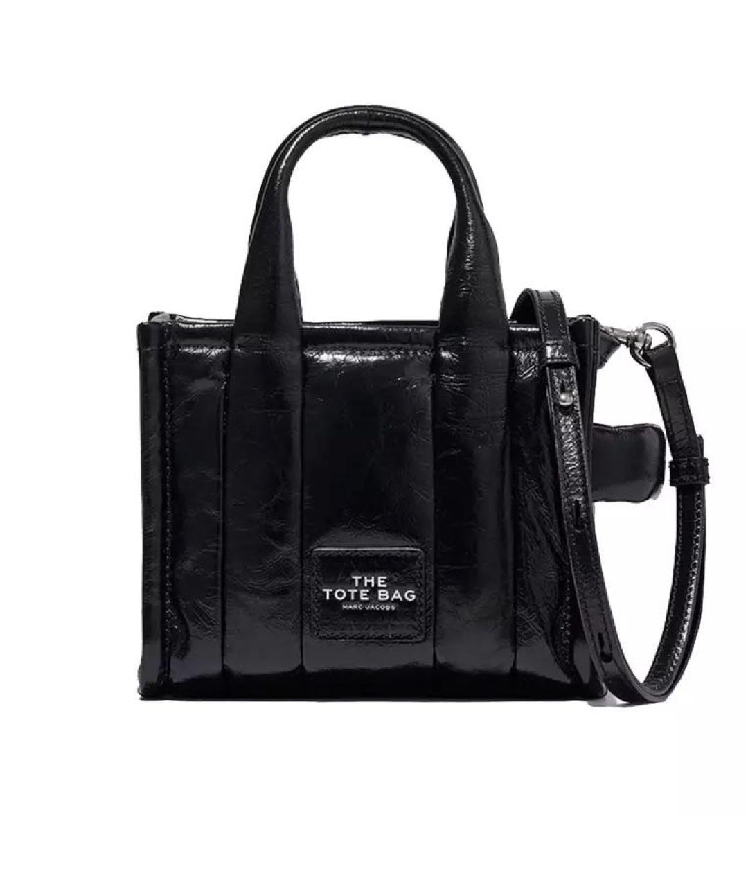 MARC JACOBS Черная кожаная сумка тоут, фото 1