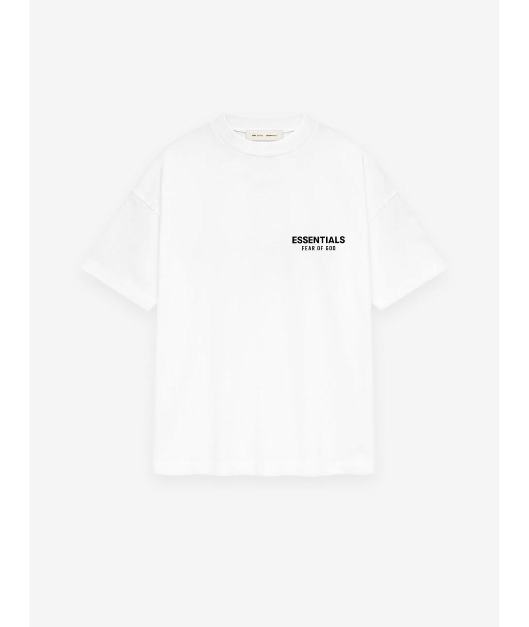 FEAR OF GOD ESSENTIALS Белая хлопковая футболка, фото 4