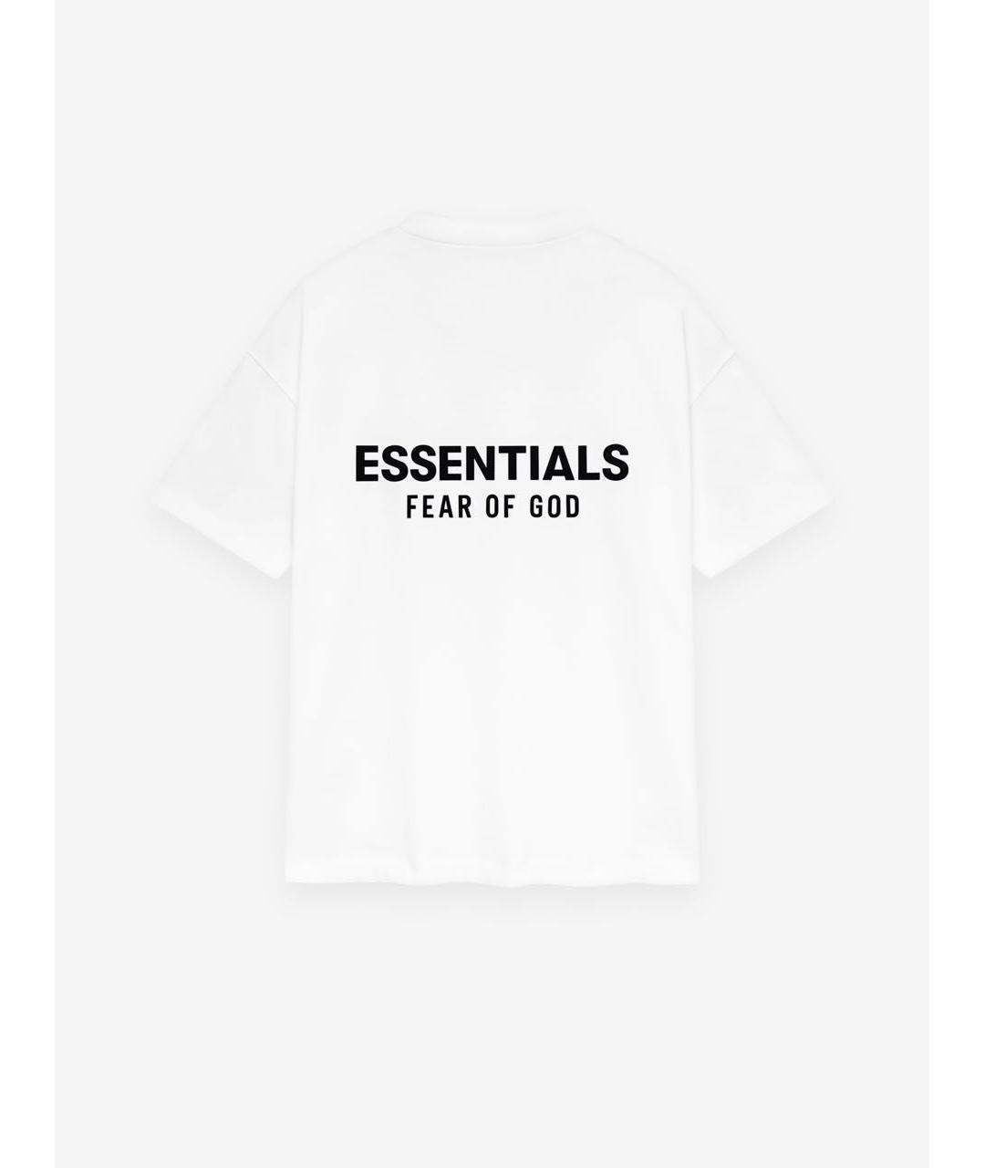 FEAR OF GOD ESSENTIALS Белая хлопковая футболка, фото 2