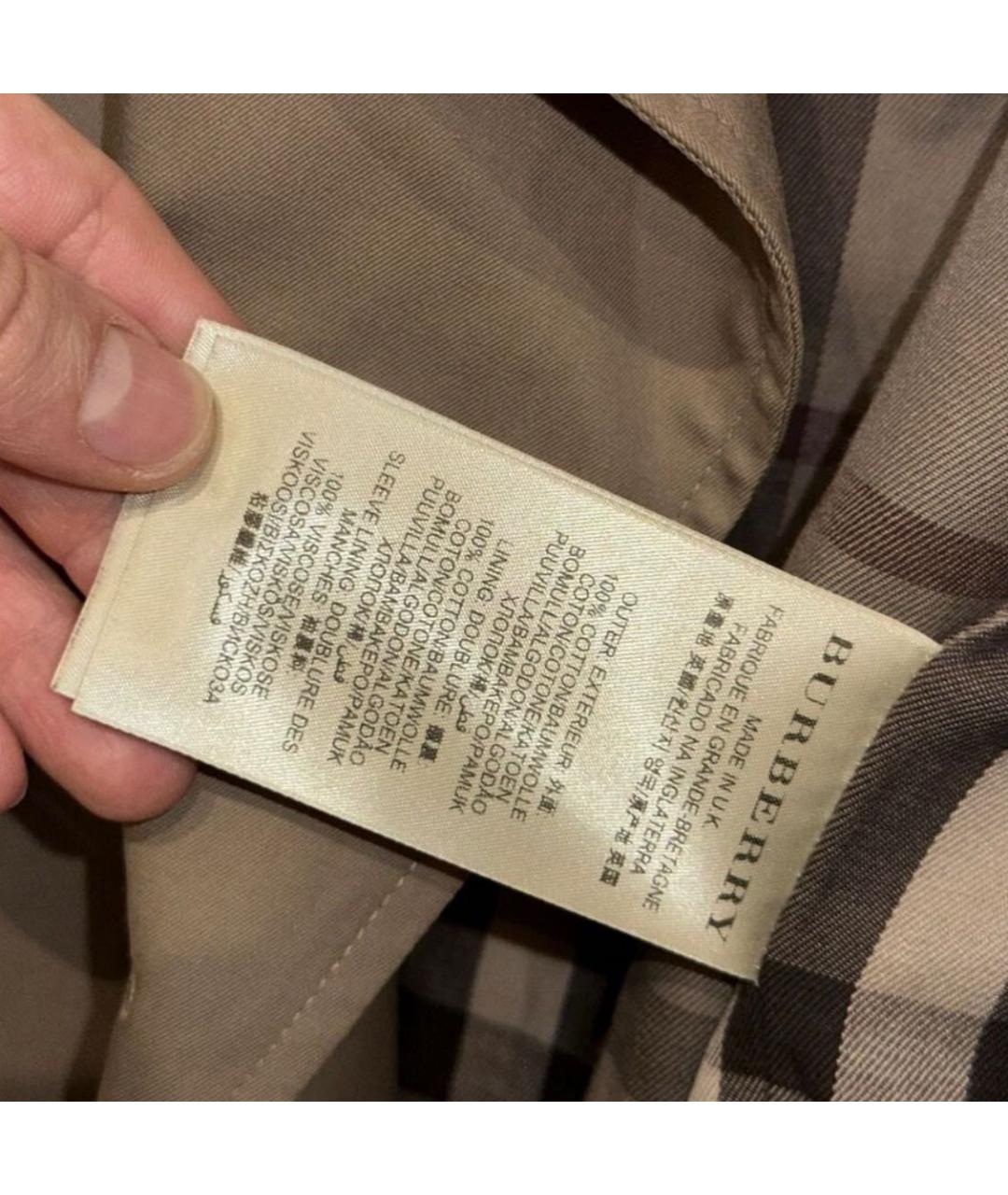 BURBERRY Бежевый тренч / плащ, фото 6
