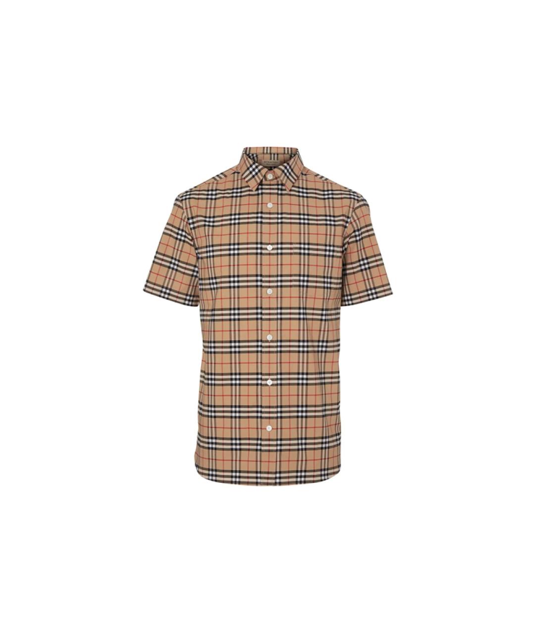 BURBERRY Бежевая хлопковая кэжуал рубашка, фото 1