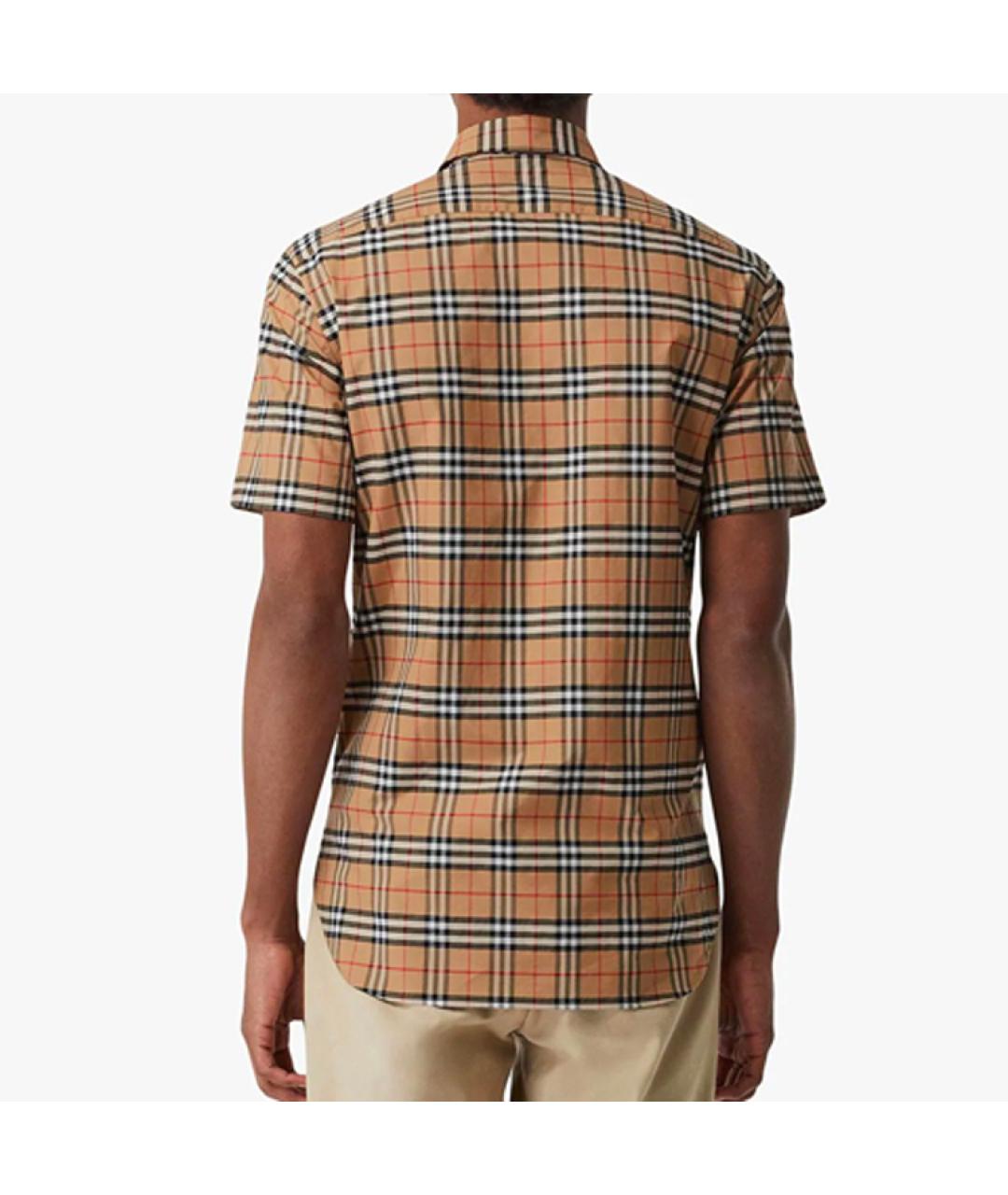 BURBERRY Бежевая хлопковая кэжуал рубашка, фото 3
