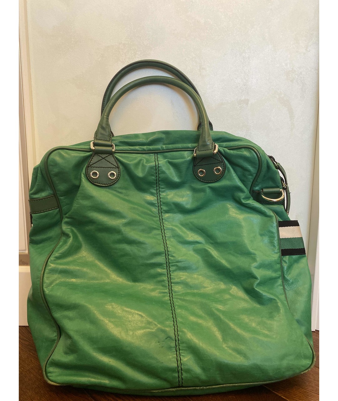 GUCCI Зеленая кожаная сумка на плечо, фото 7