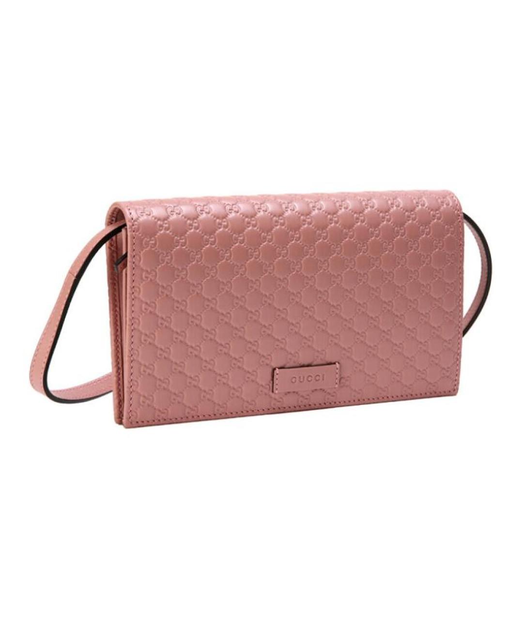 GUCCI Розовая кожаная сумка через плечо, фото 2