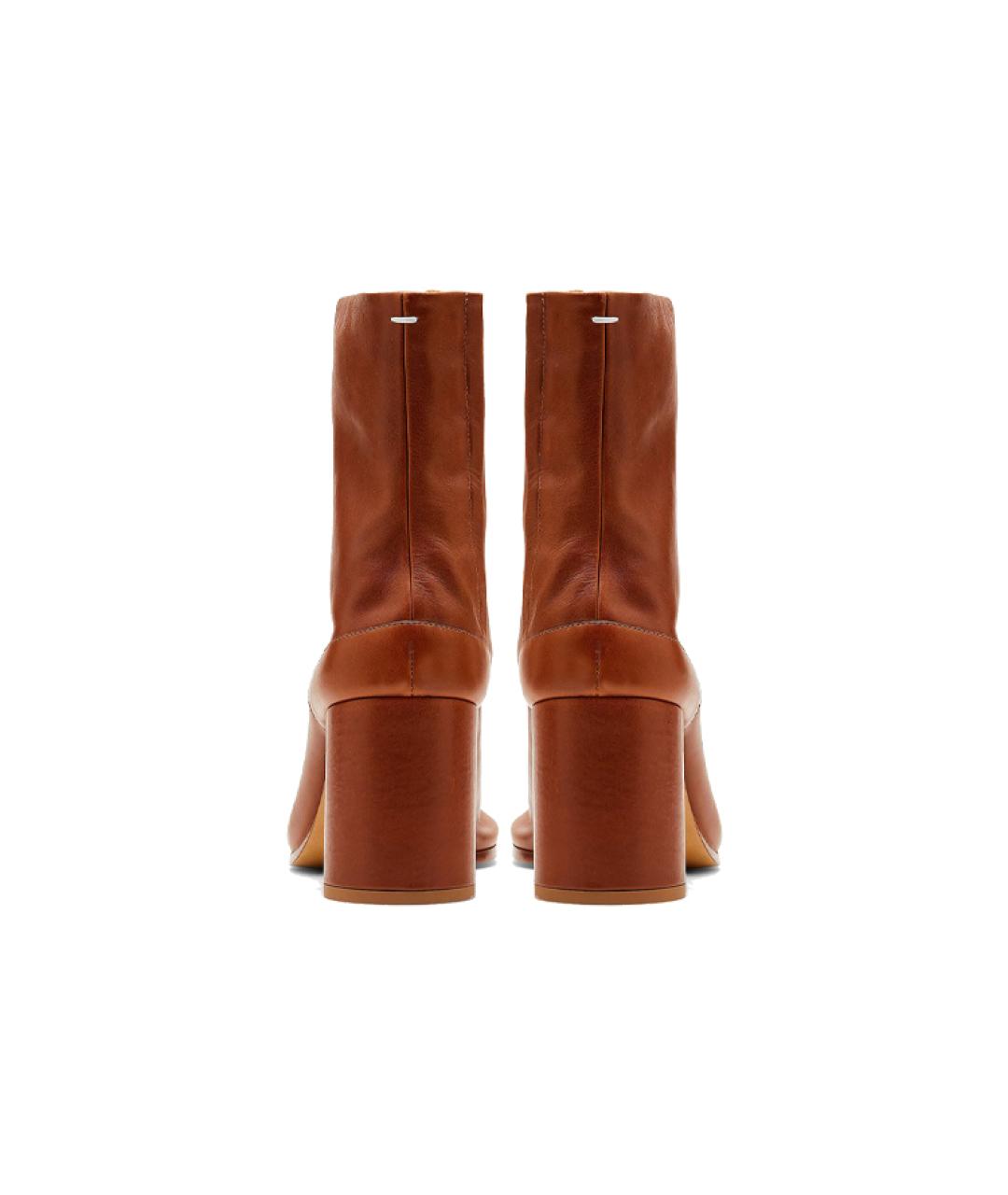 MAISON MARGIELA Коричневые кожаные ботильоны, фото 5