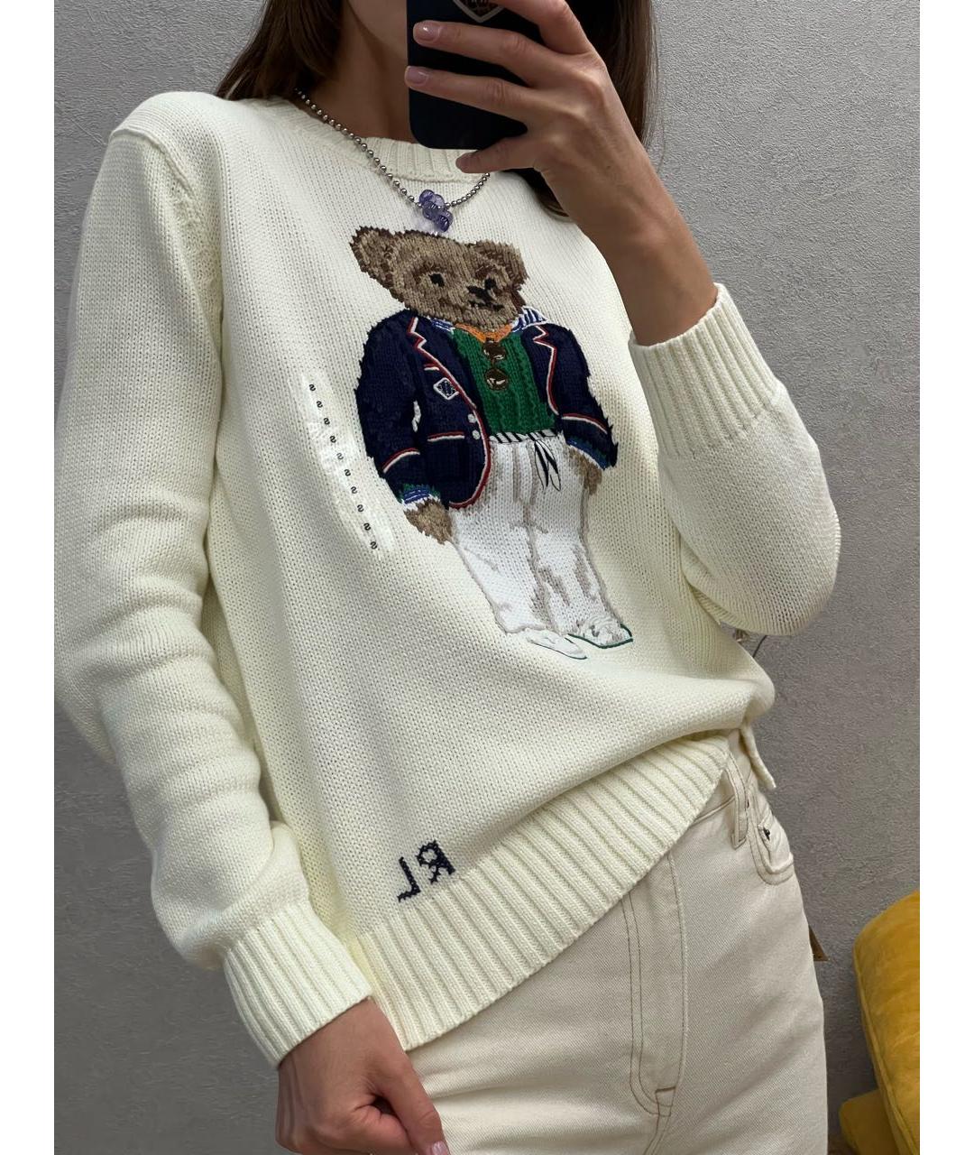 POLO RALPH LAUREN Белый хлопковый джемпер / свитер, фото 8