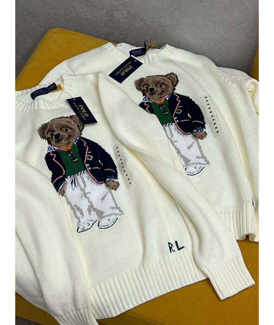 POLO RALPH LAUREN Белый хлопковый джемпер / свитер, фото 7