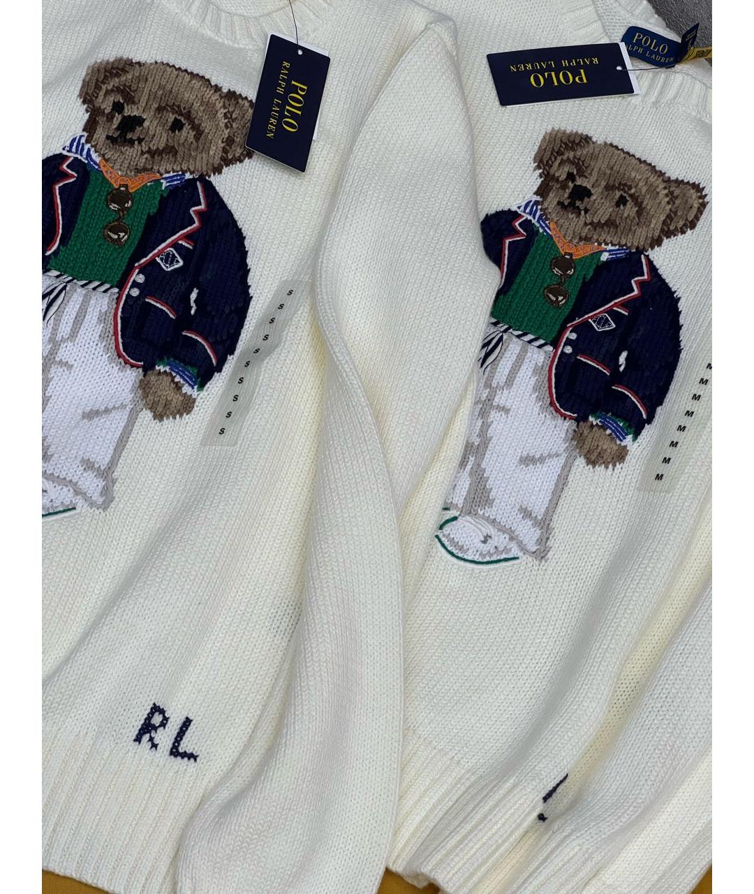 POLO RALPH LAUREN Белый хлопковый джемпер / свитер, фото 6