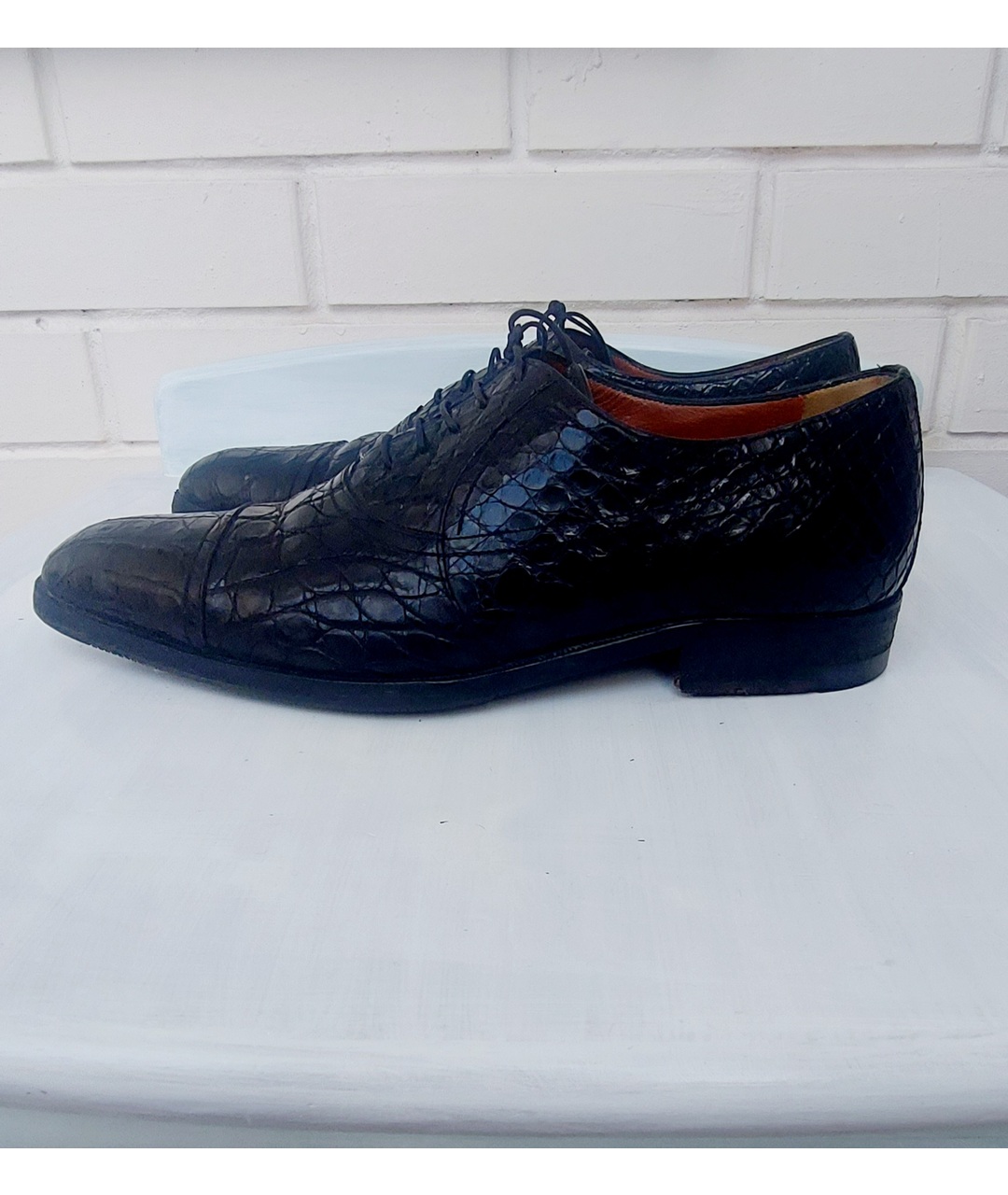 A.TESTONI Черные туфли из экзотической кожи, фото 6