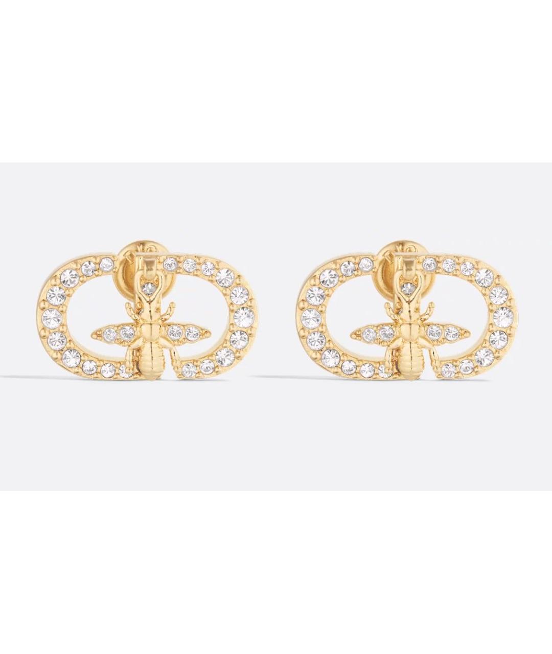 CHRISTIAN DIOR Золотые металлические серьги, фото 6