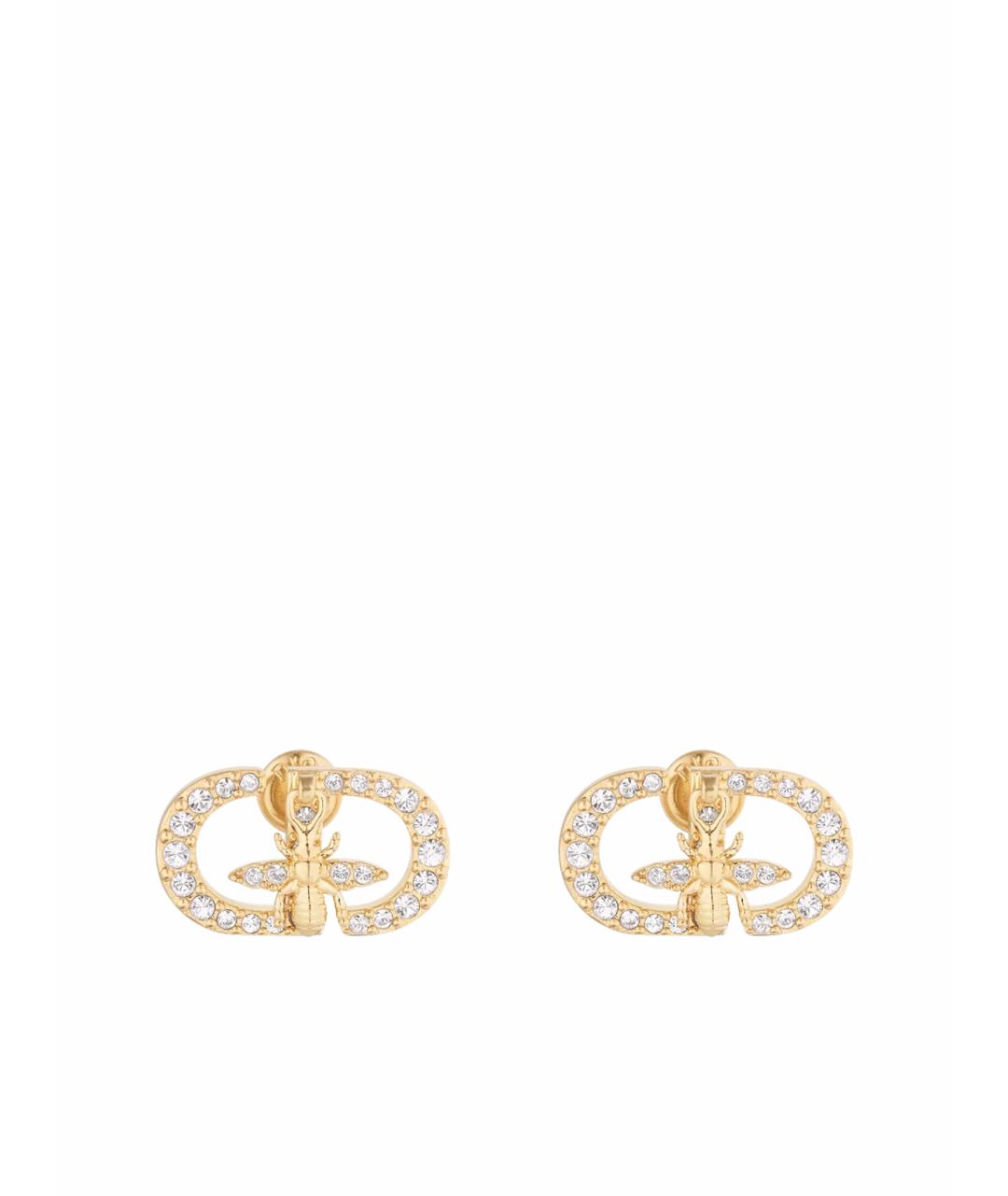 CHRISTIAN DIOR Золотые металлические серьги, фото 1