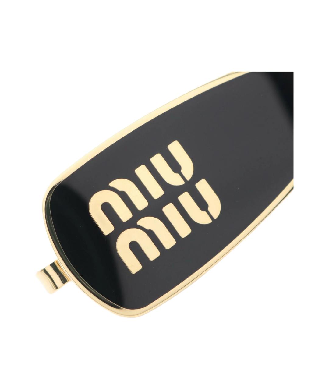 MIU MIU Черная заколка, фото 4