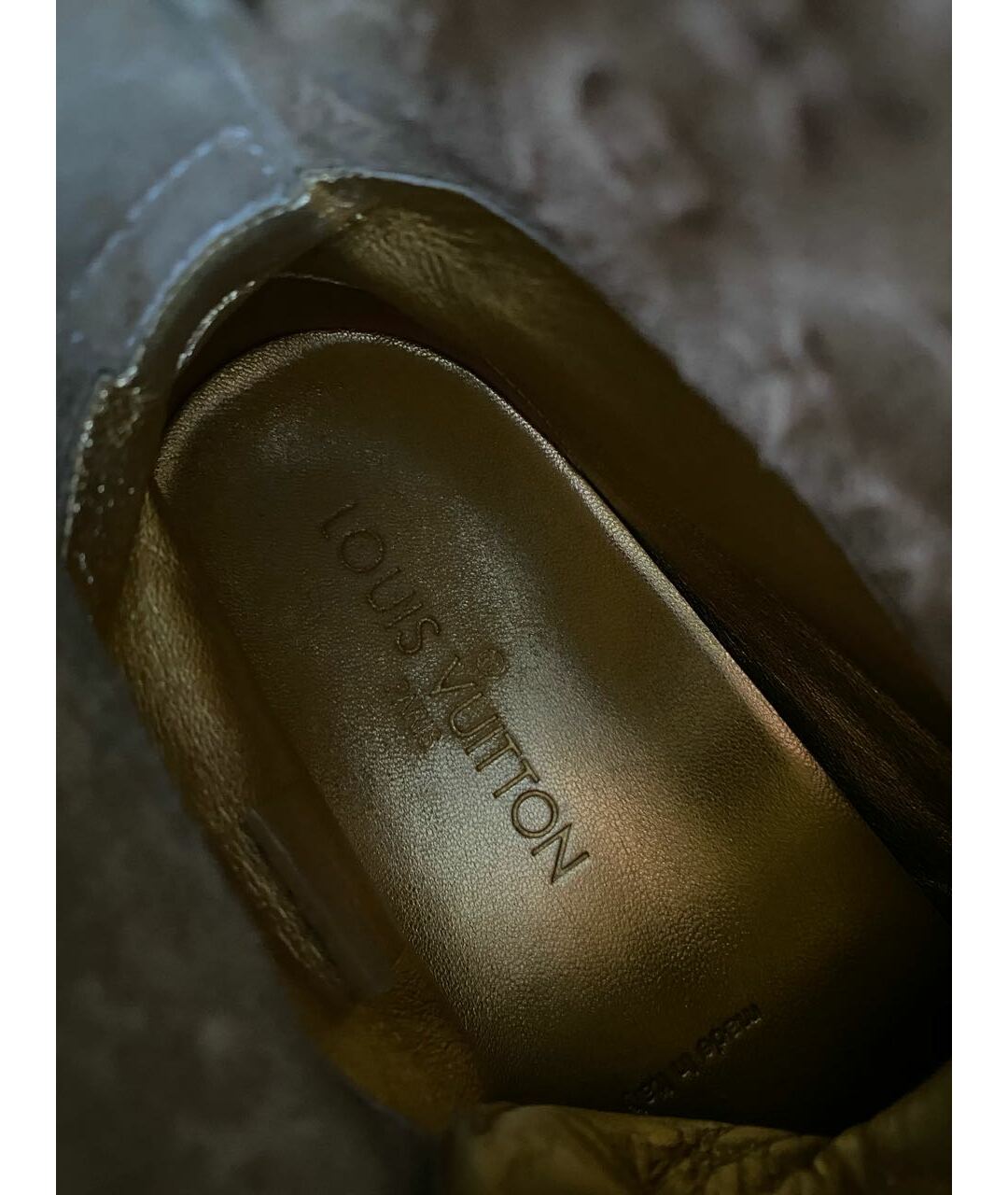 LOUIS VUITTON PRE-OWNED Бежевые замшевые ботинки, фото 5