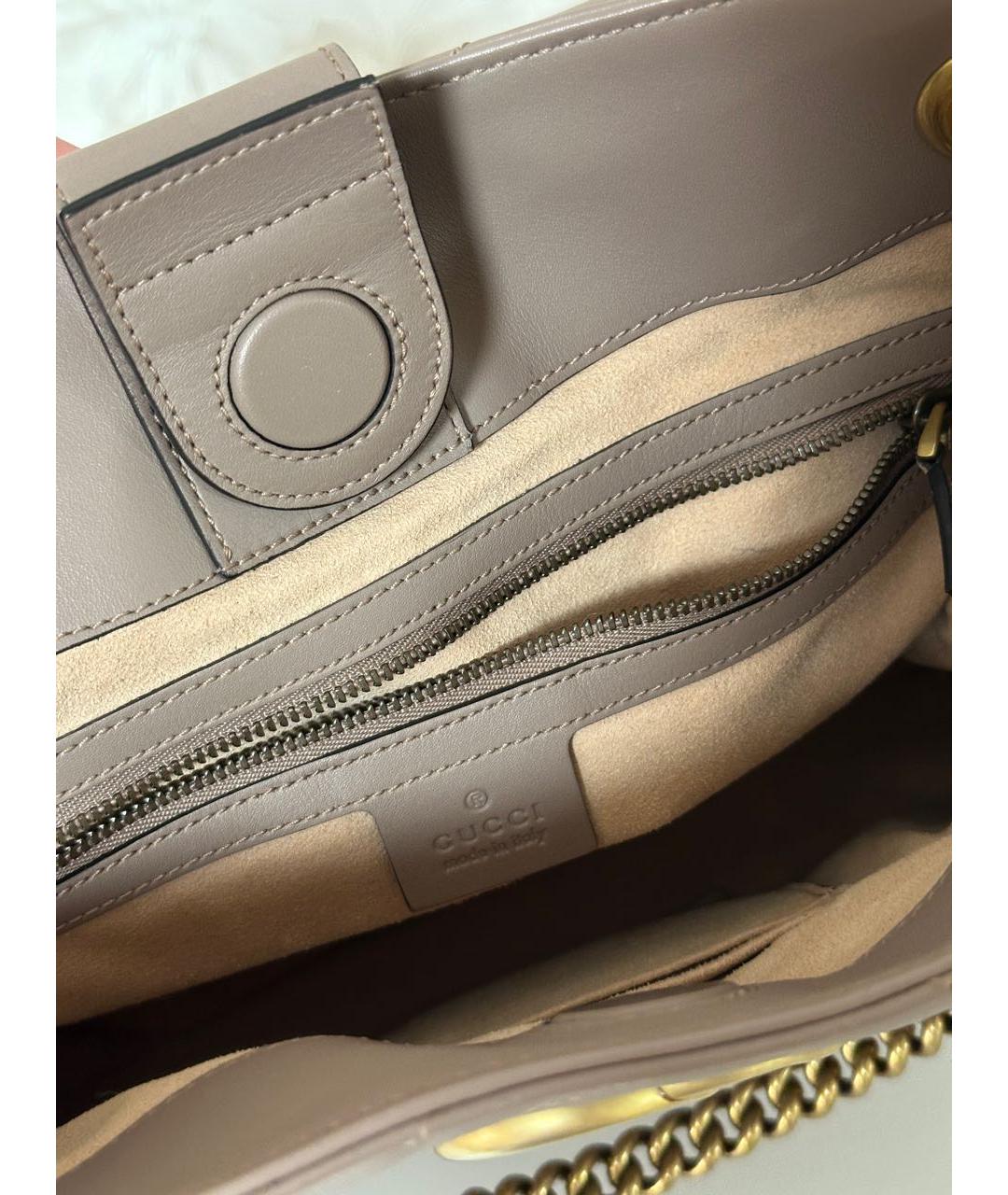 GUCCI Бежевая кожаная сумка через плечо, фото 3