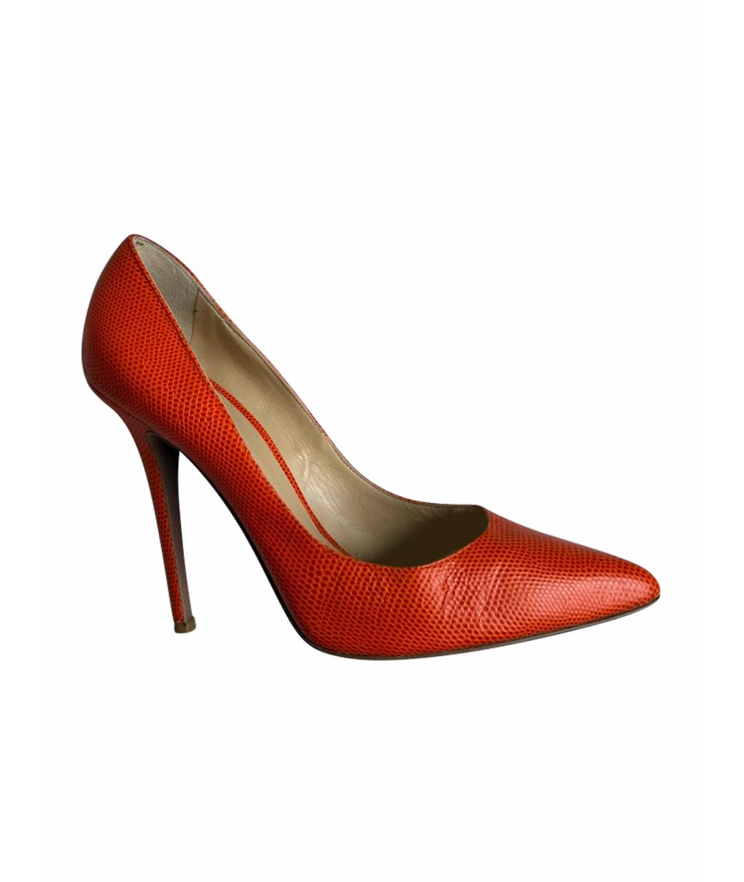 GIUSEPPE ZANOTTI DESIGN Оранжевое кожаные туфли, фото 1