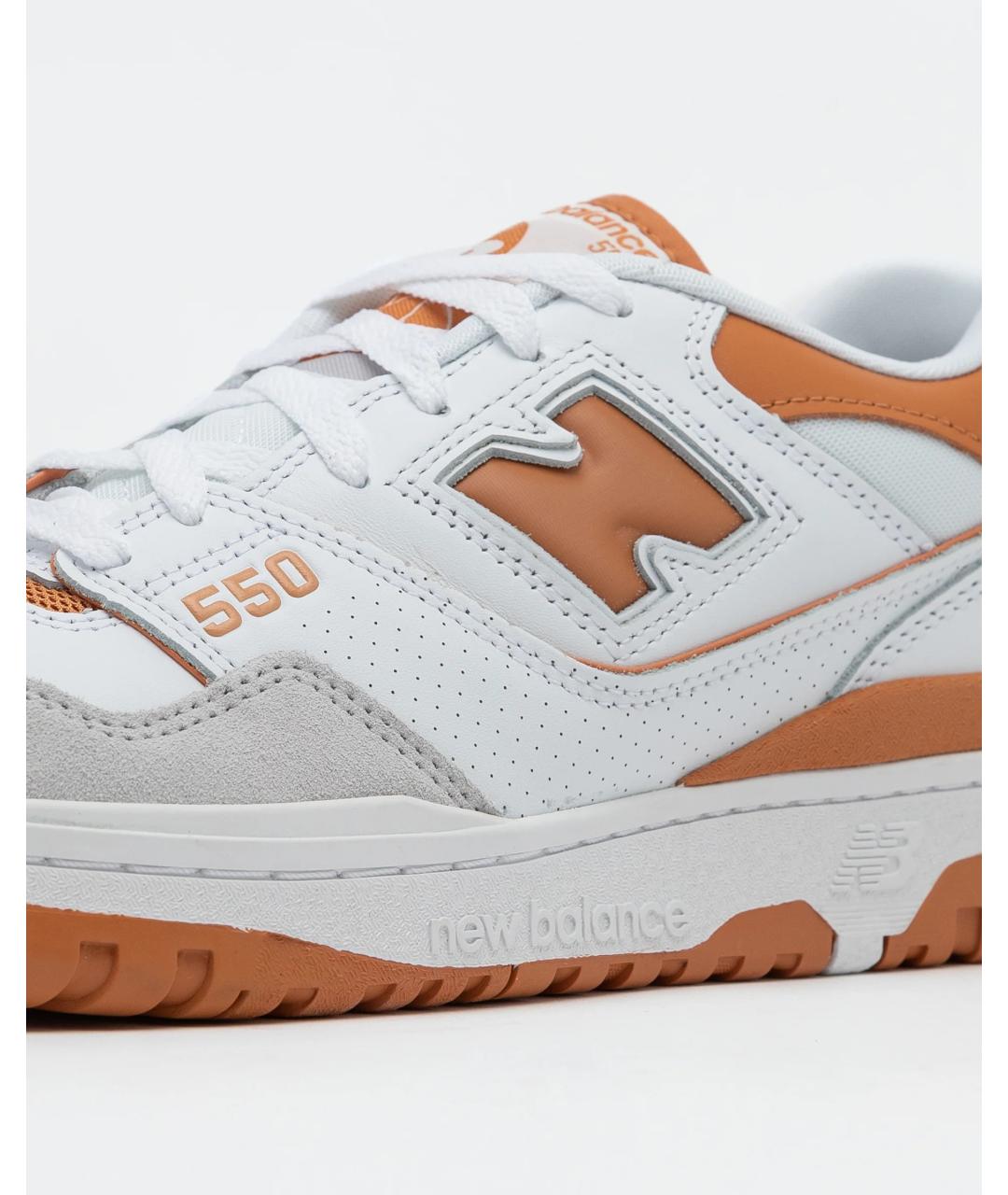 NEW BALANCE Белые кроссовки из искусственной кожи, фото 4