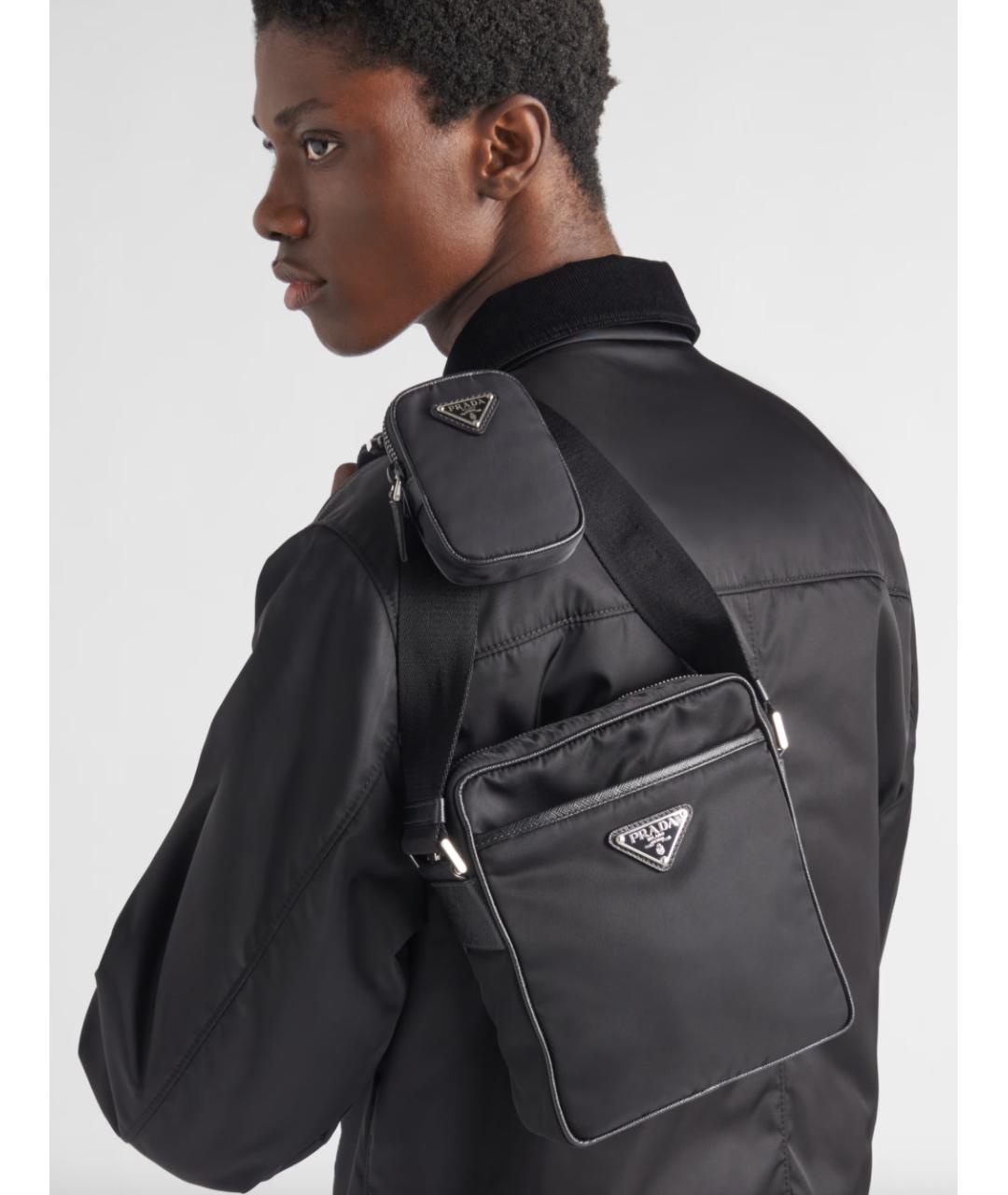 PRADA Черная синтетическая сумка на плечо, фото 6