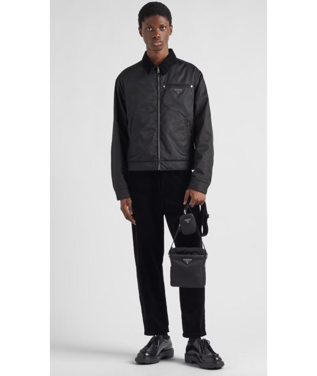 PRADA Черная синтетическая сумка на плечо, фото 2