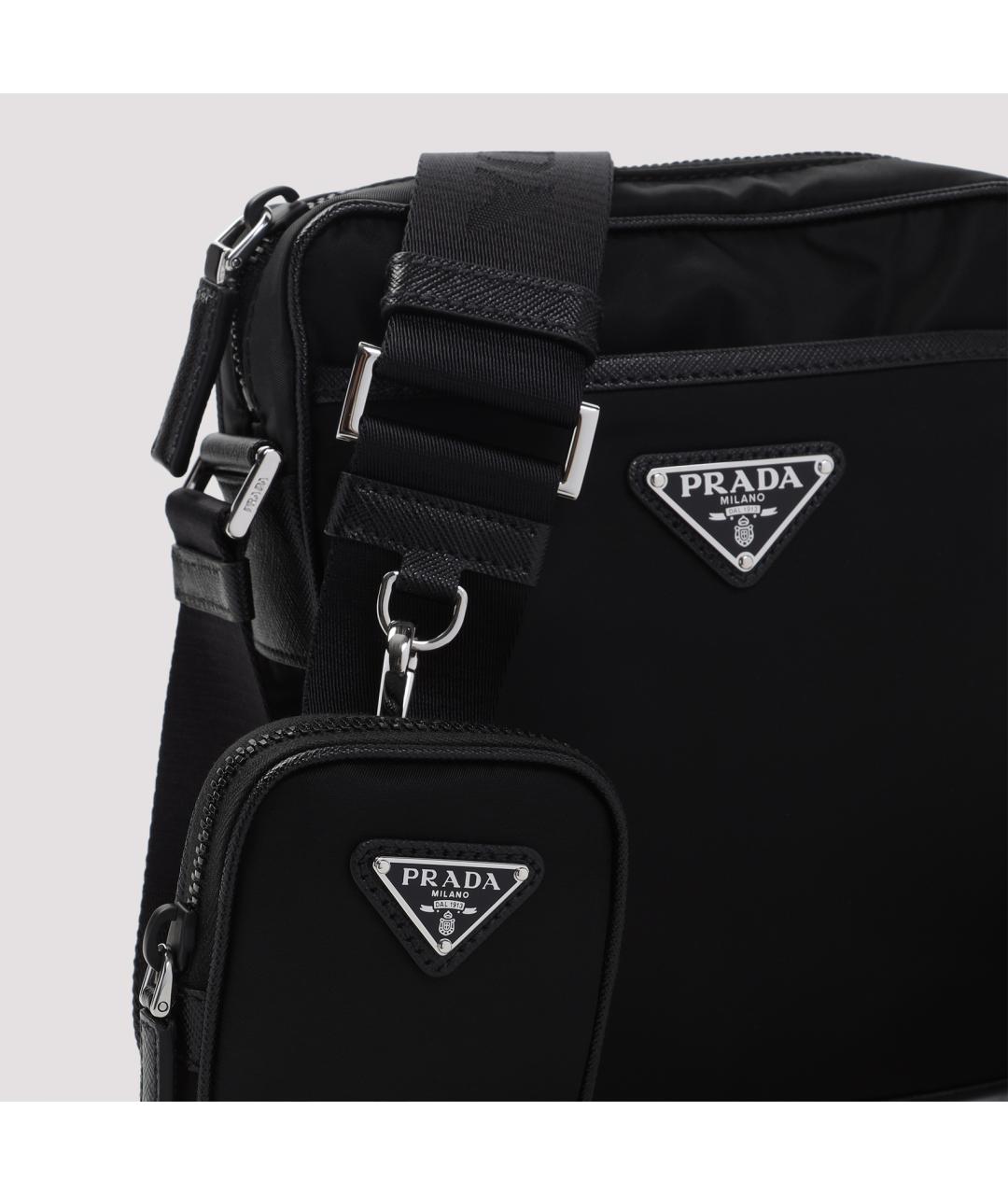 PRADA Черная синтетическая сумка на плечо, фото 5