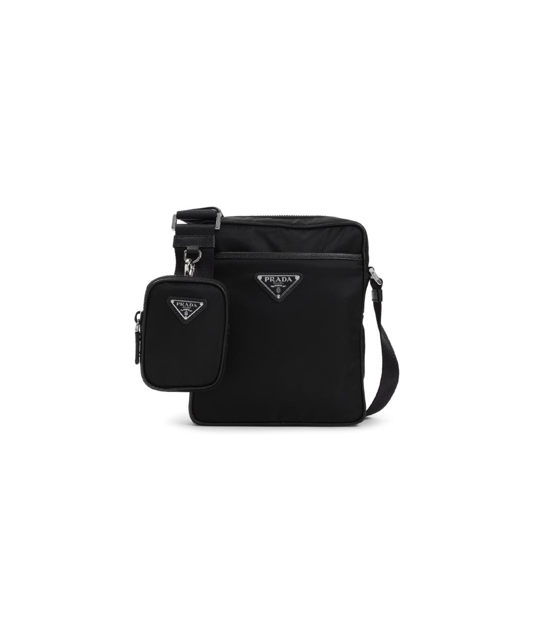 PRADA Черная синтетическая сумка на плечо, фото 1
