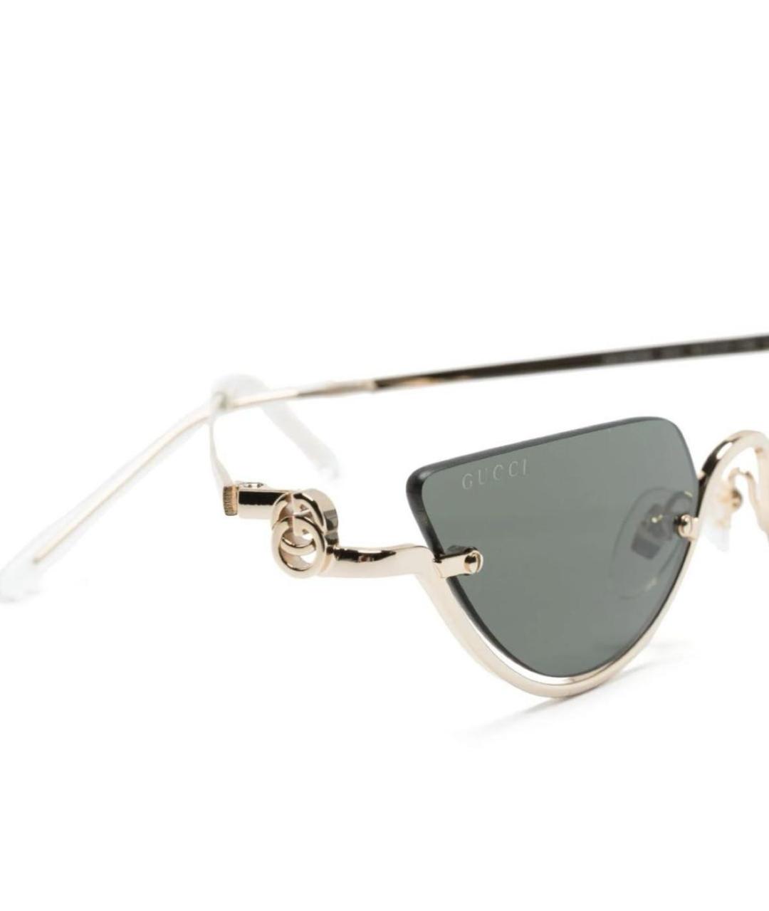 GUCCI Черные металлические солнцезащитные очки, фото 3