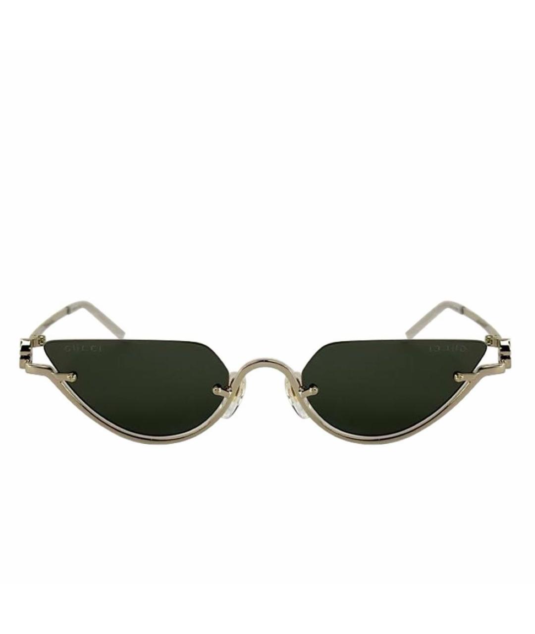 GUCCI Черные металлические солнцезащитные очки, фото 6