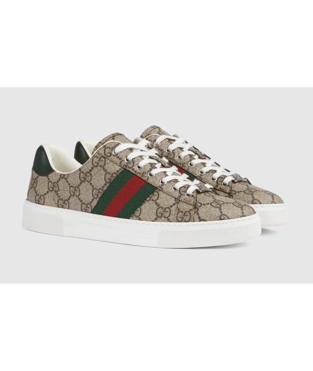 GUCCI Бежевые кеды, фото 2