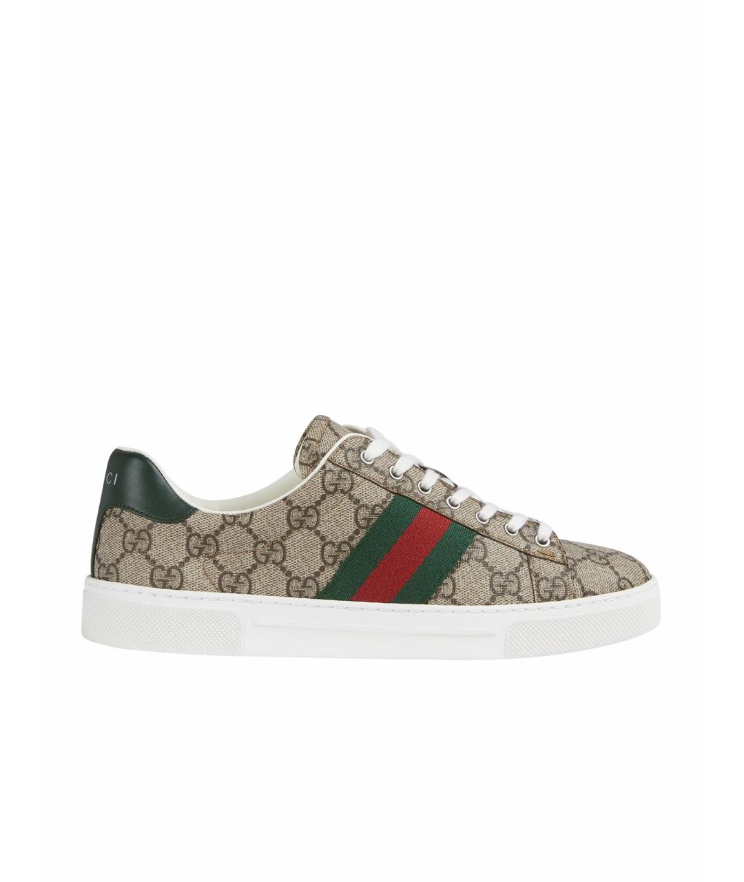 GUCCI Бежевые кеды, фото 1