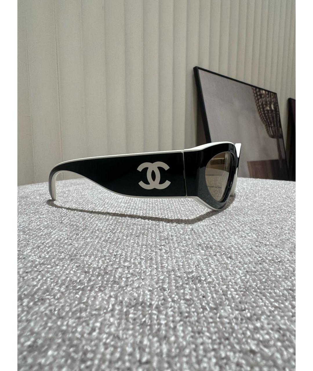 CHANEL Черные пластиковые солнцезащитные очки, фото 4