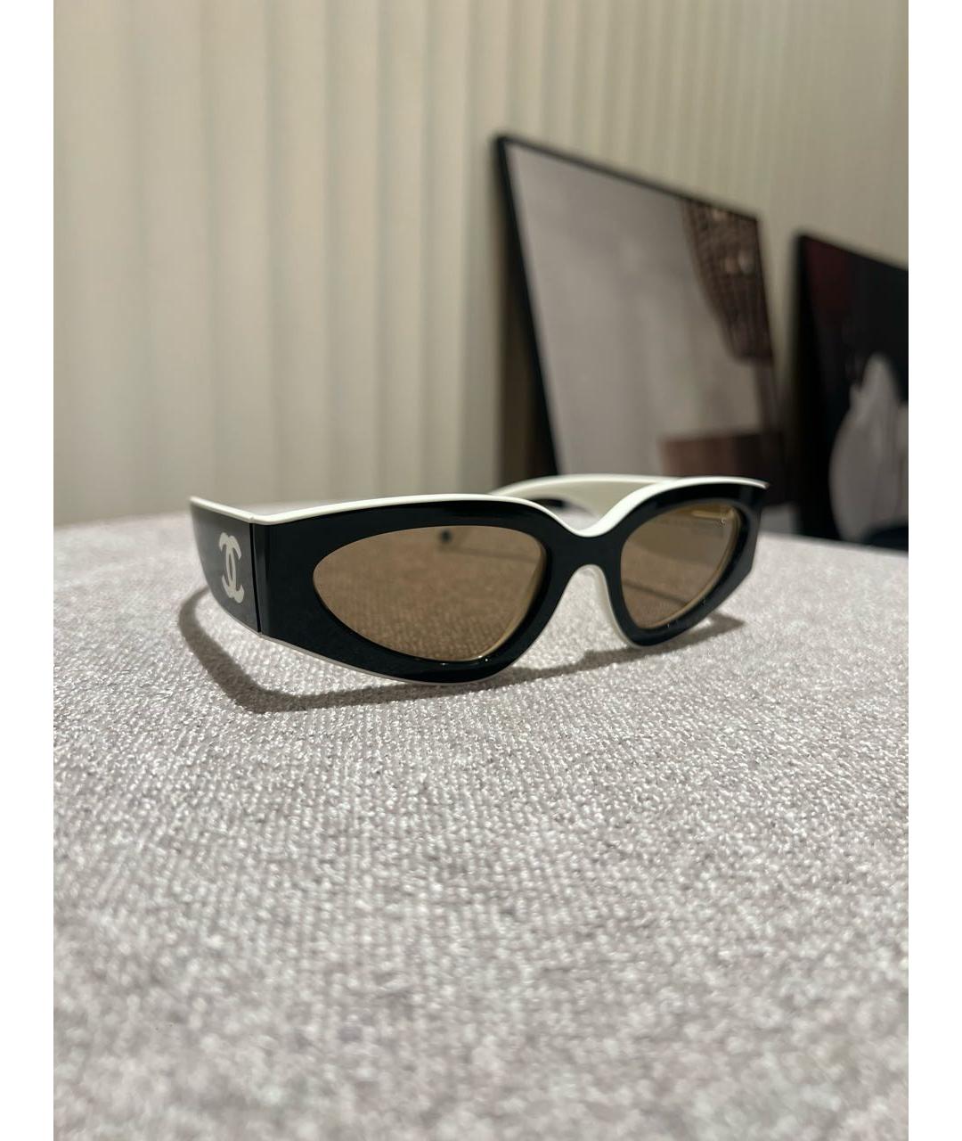 CHANEL Черные пластиковые солнцезащитные очки, фото 5