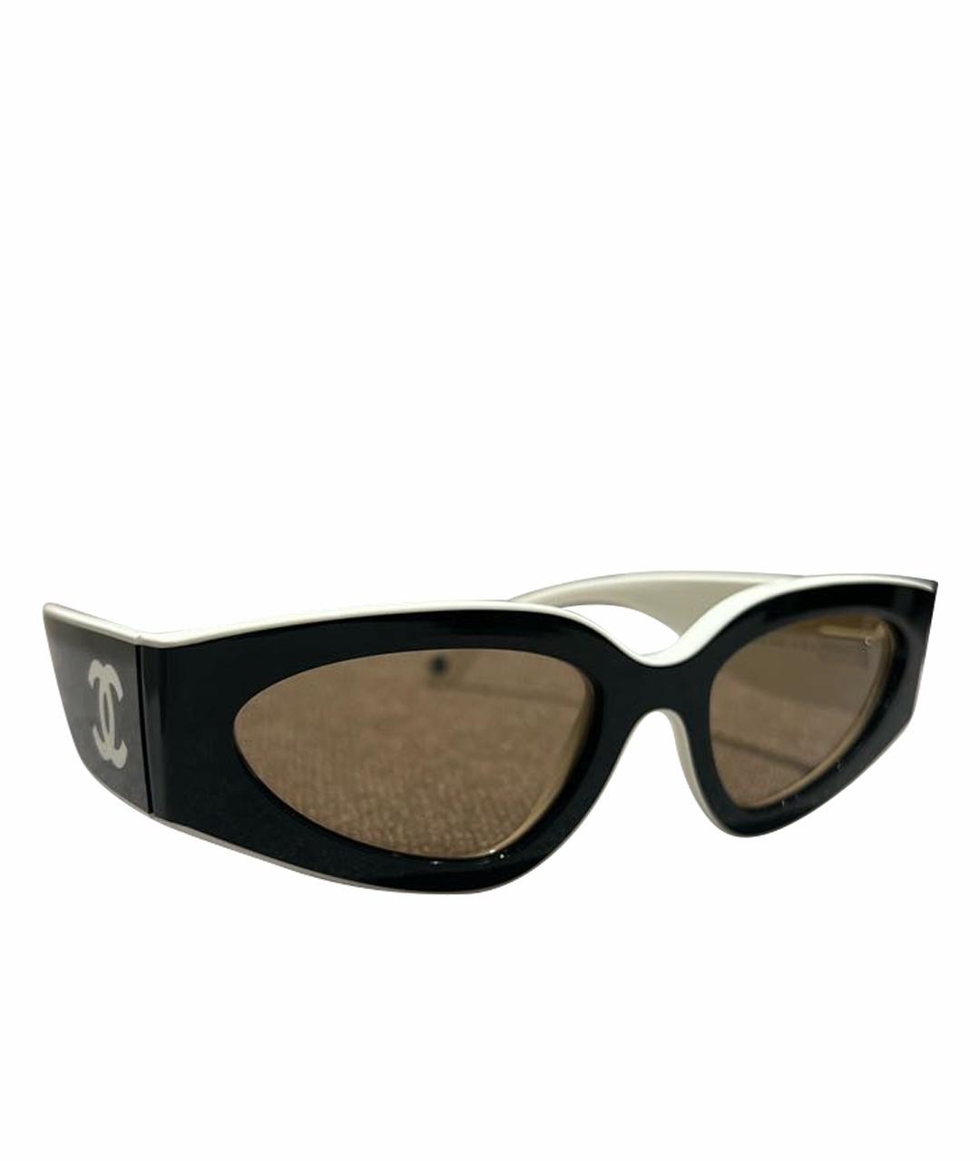 CHANEL Черные пластиковые солнцезащитные очки, фото 1