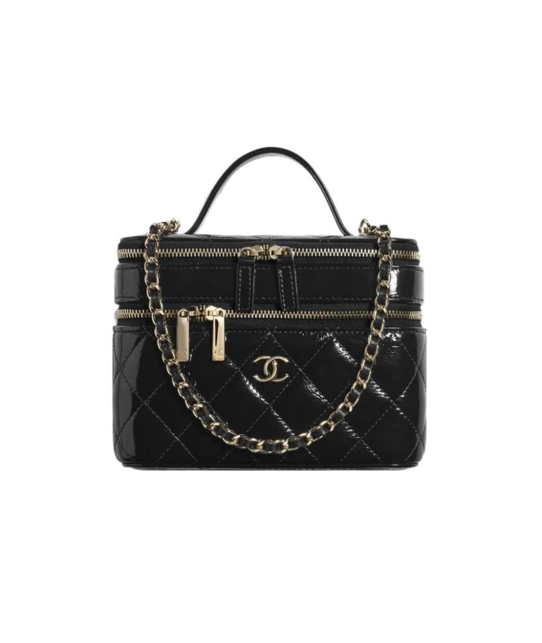 CHANEL Черная кожаная сумка через плечо, фото 1