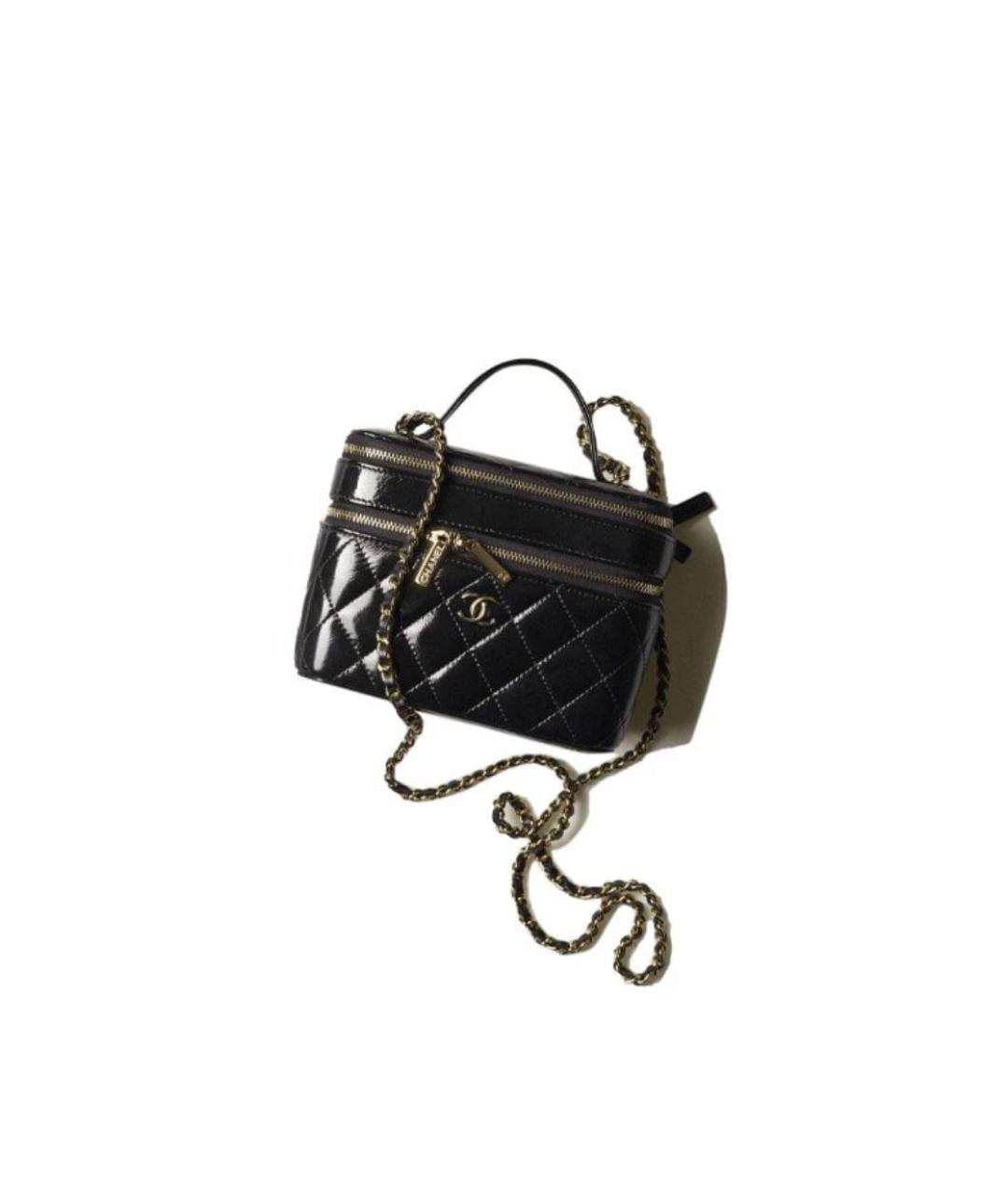 CHANEL Черная кожаная сумка через плечо, фото 2