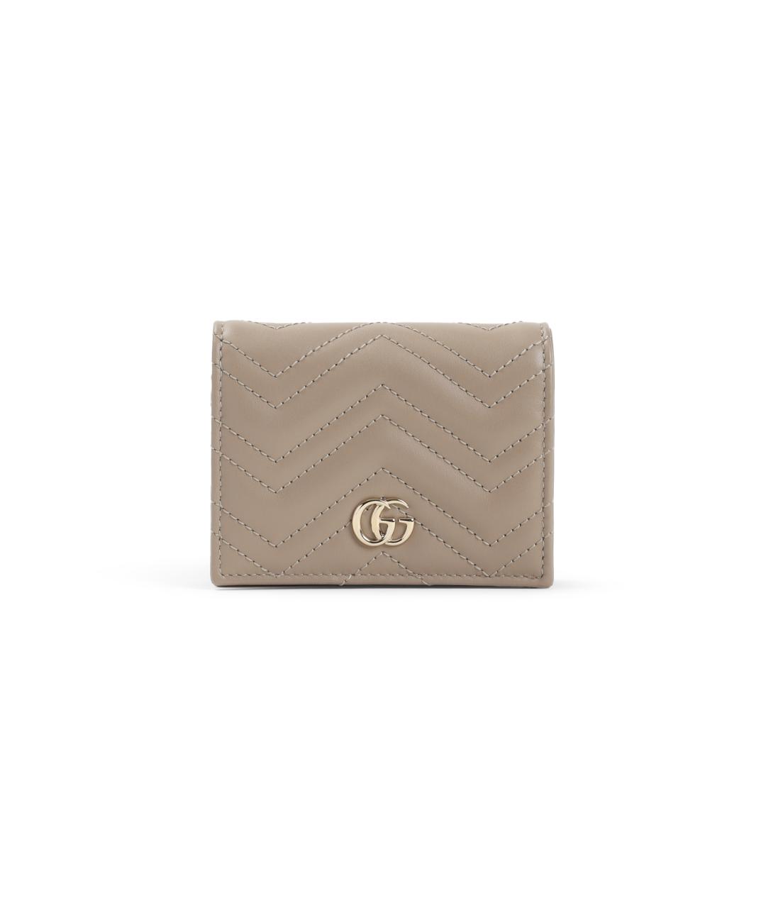 GUCCI Бежевый кожаный кошелек, фото 1