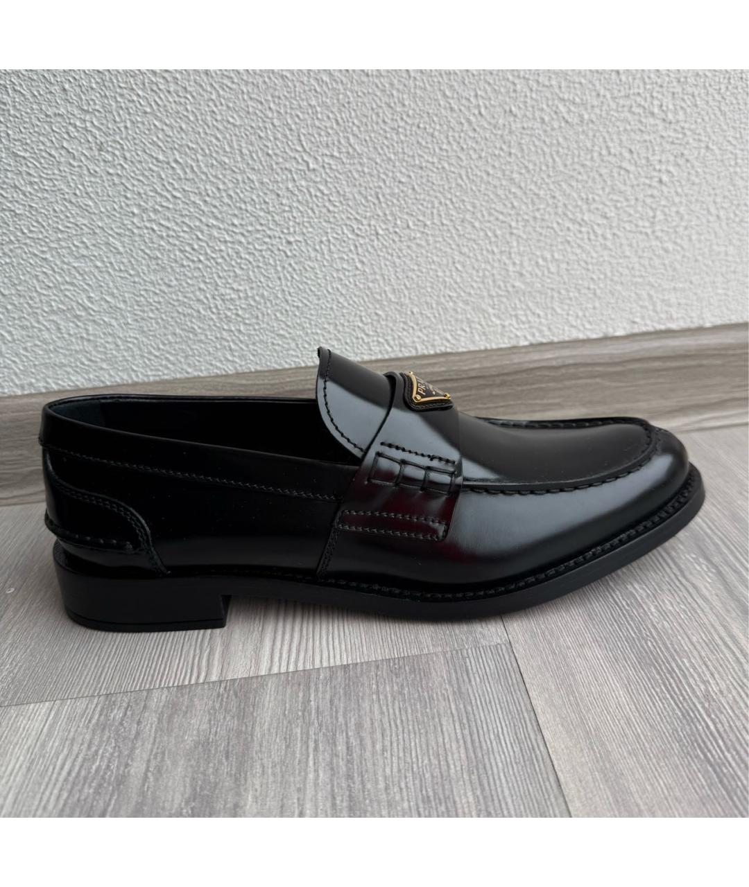 PRADA Черные кожаные лоферы, фото 6