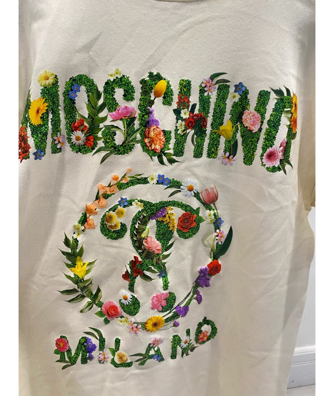 BOUTIQUE MOSCHINO Бежевое хлопковое платье, фото 4