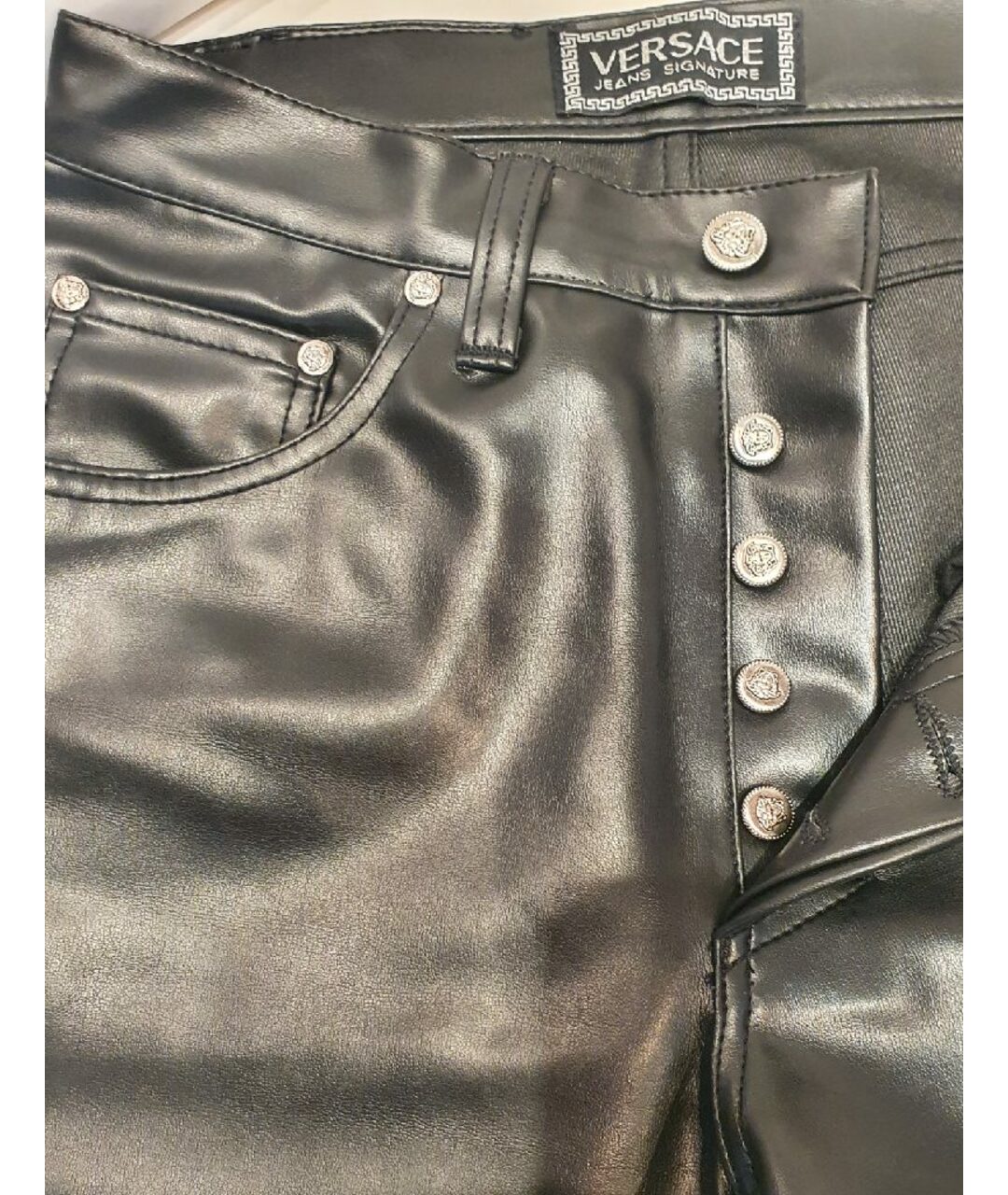 VERSACE JEANS COUTURE Черные прямые джинсы, фото 5