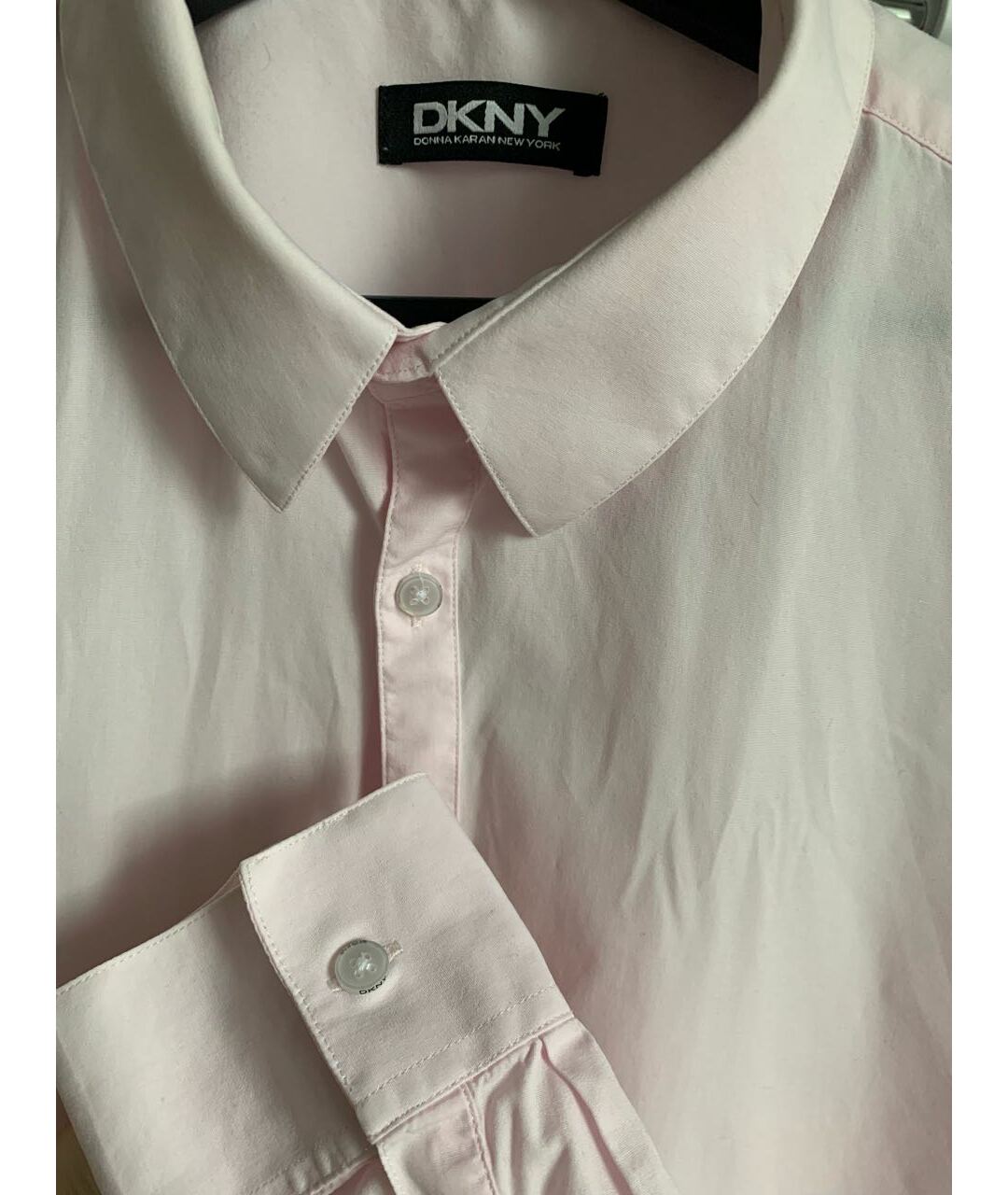 DKNY Розовая хлопковая классическая рубашка, фото 4