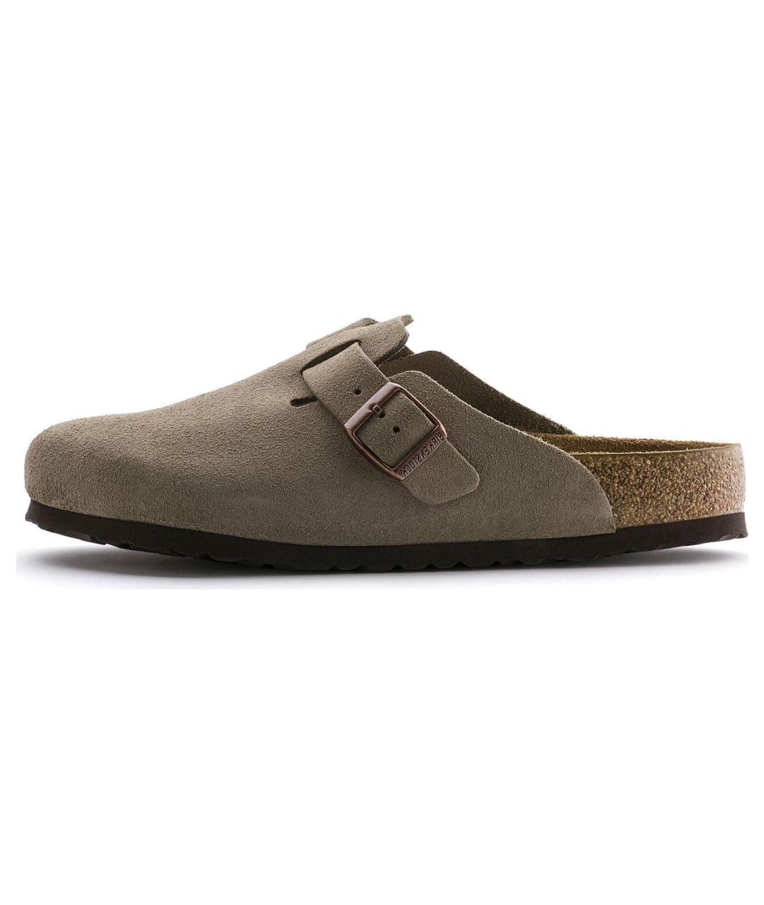 BIRKENSTOCK Серые замшевые сабо, фото 2