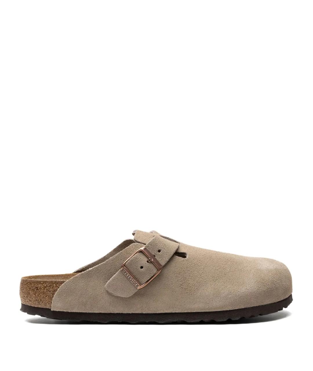 BIRKENSTOCK Серые замшевые сабо, фото 1