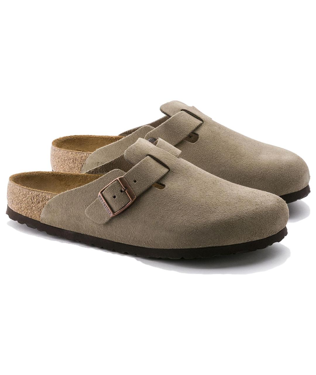 BIRKENSTOCK Серые замшевые сабо, фото 4