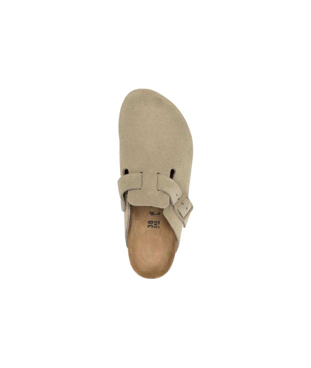 BIRKENSTOCK Бежевые замшевые сабо, фото 5