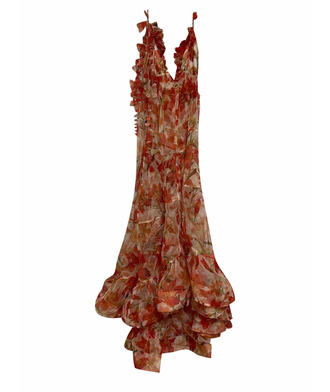 ZIMMERMANN Красное шифоновое коктейльное платье, фото 1